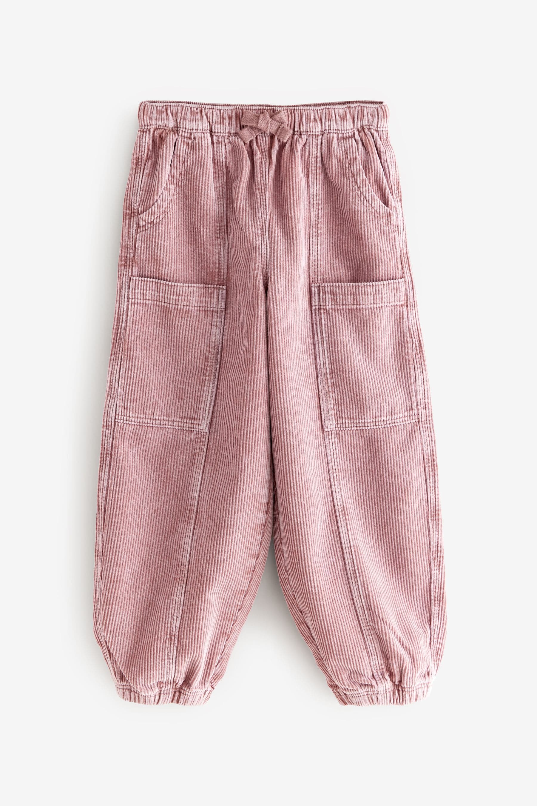 Pink Corduroy Cargo 100% Cotton Trousers (3-16yrs)