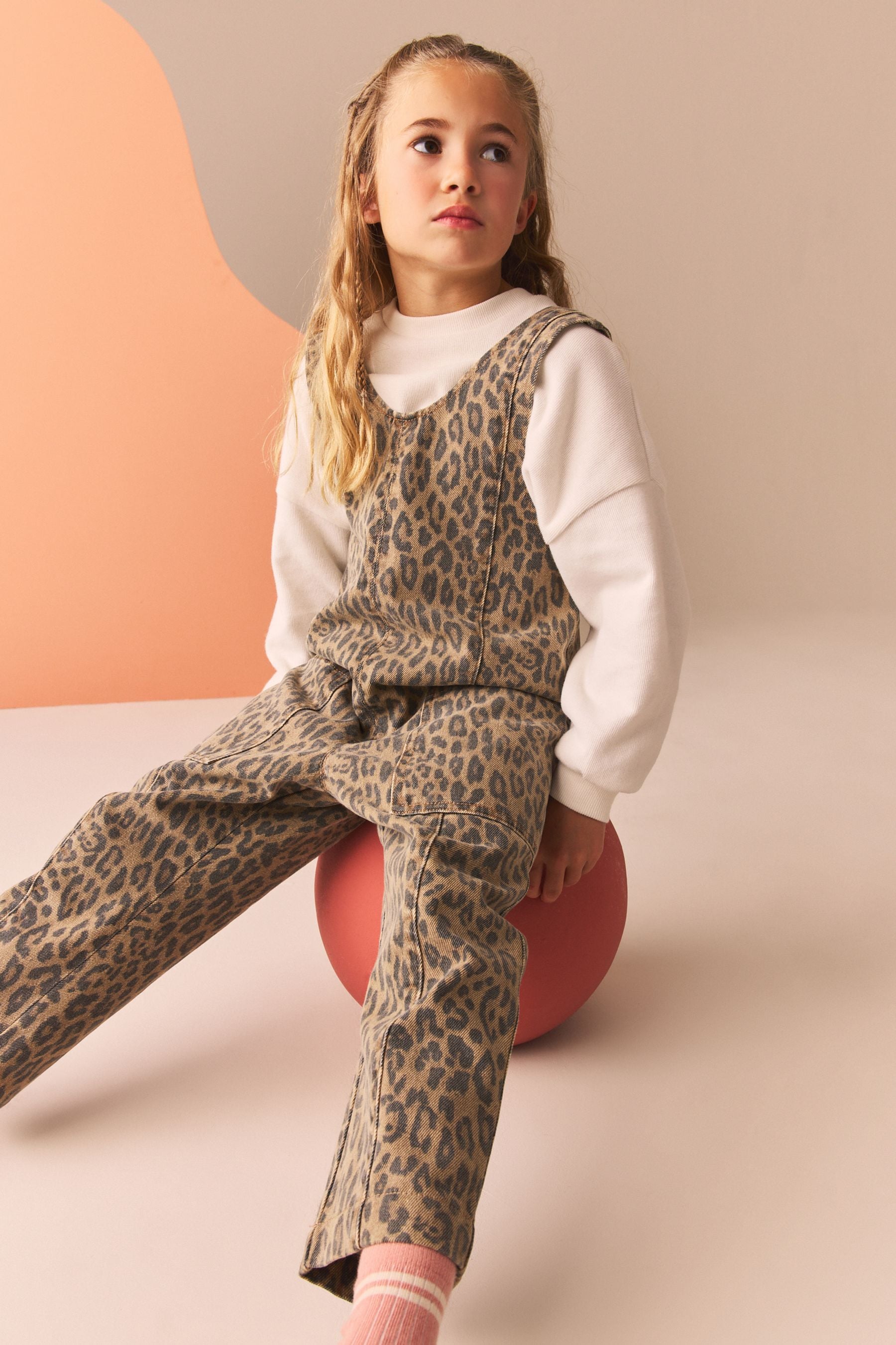 Animal 100% Cotton Slouchy Dungarees (3-16yrs)