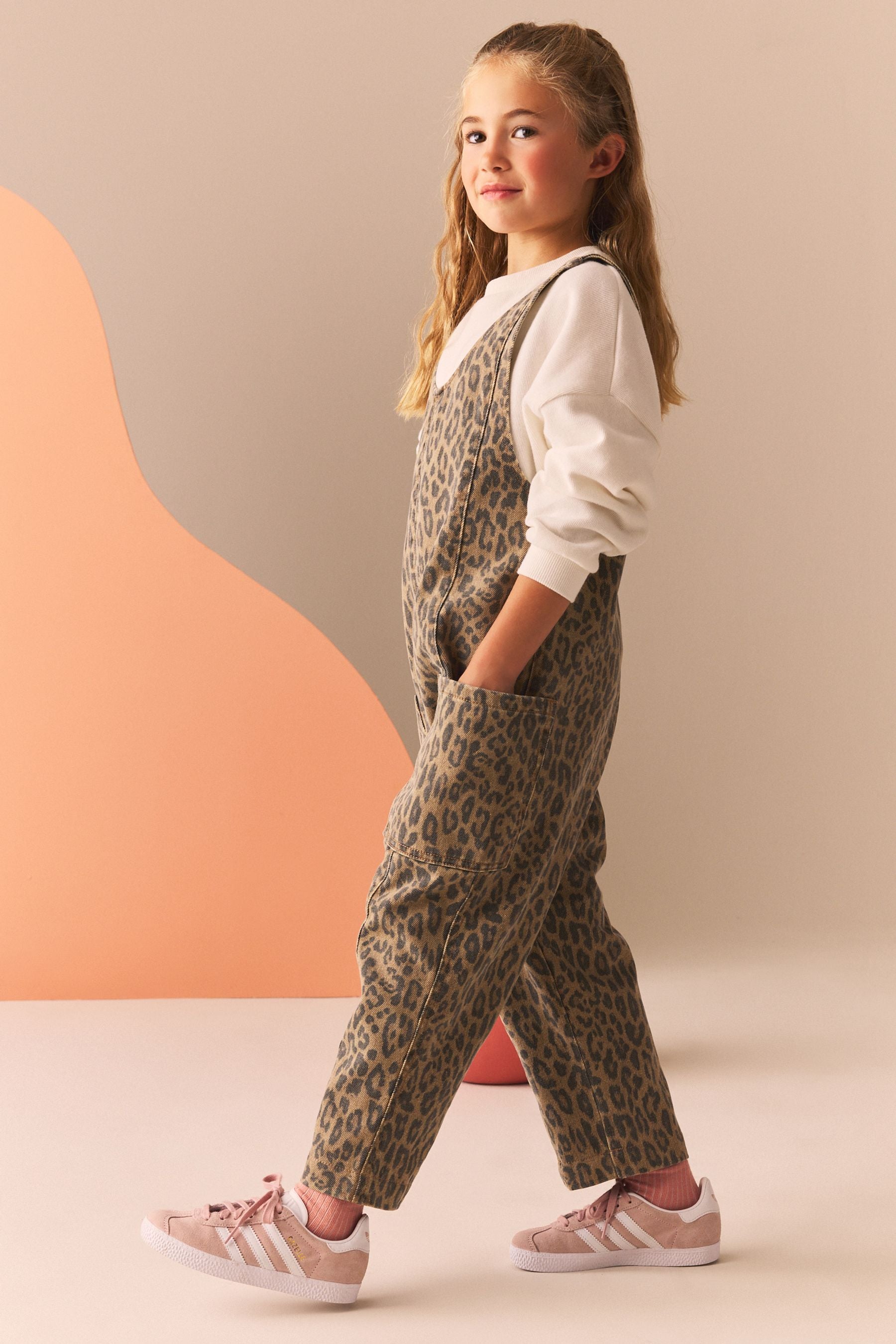 Animal 100% Cotton Slouchy Dungarees (3-16yrs)