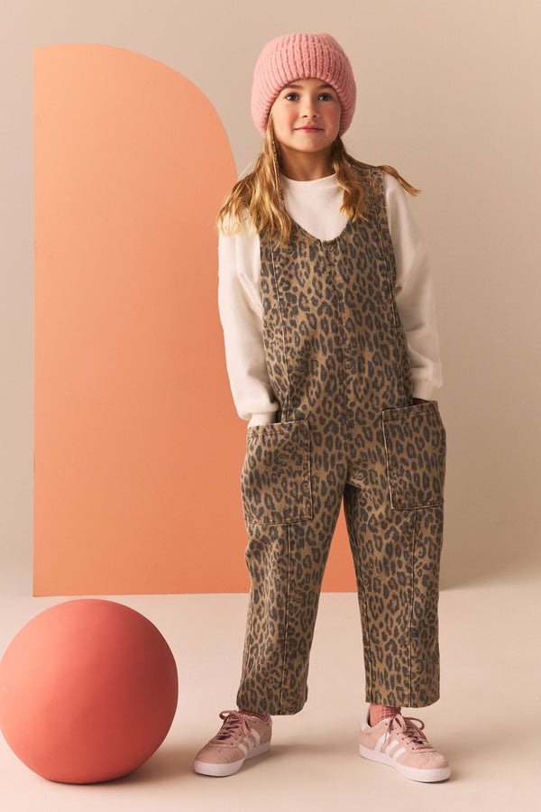 Animal 100% Cotton Slouchy Dungarees (3-16yrs)