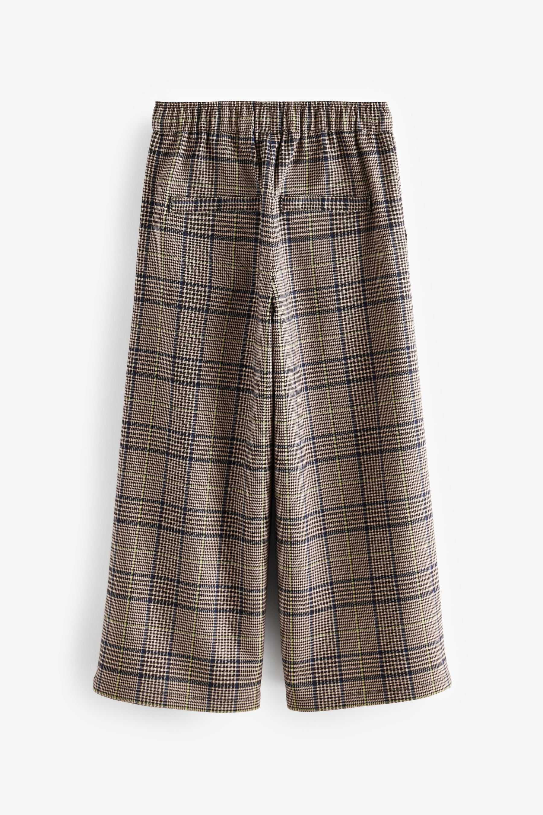 Neutral Check Wide Leg Trousers (3-16yrs)