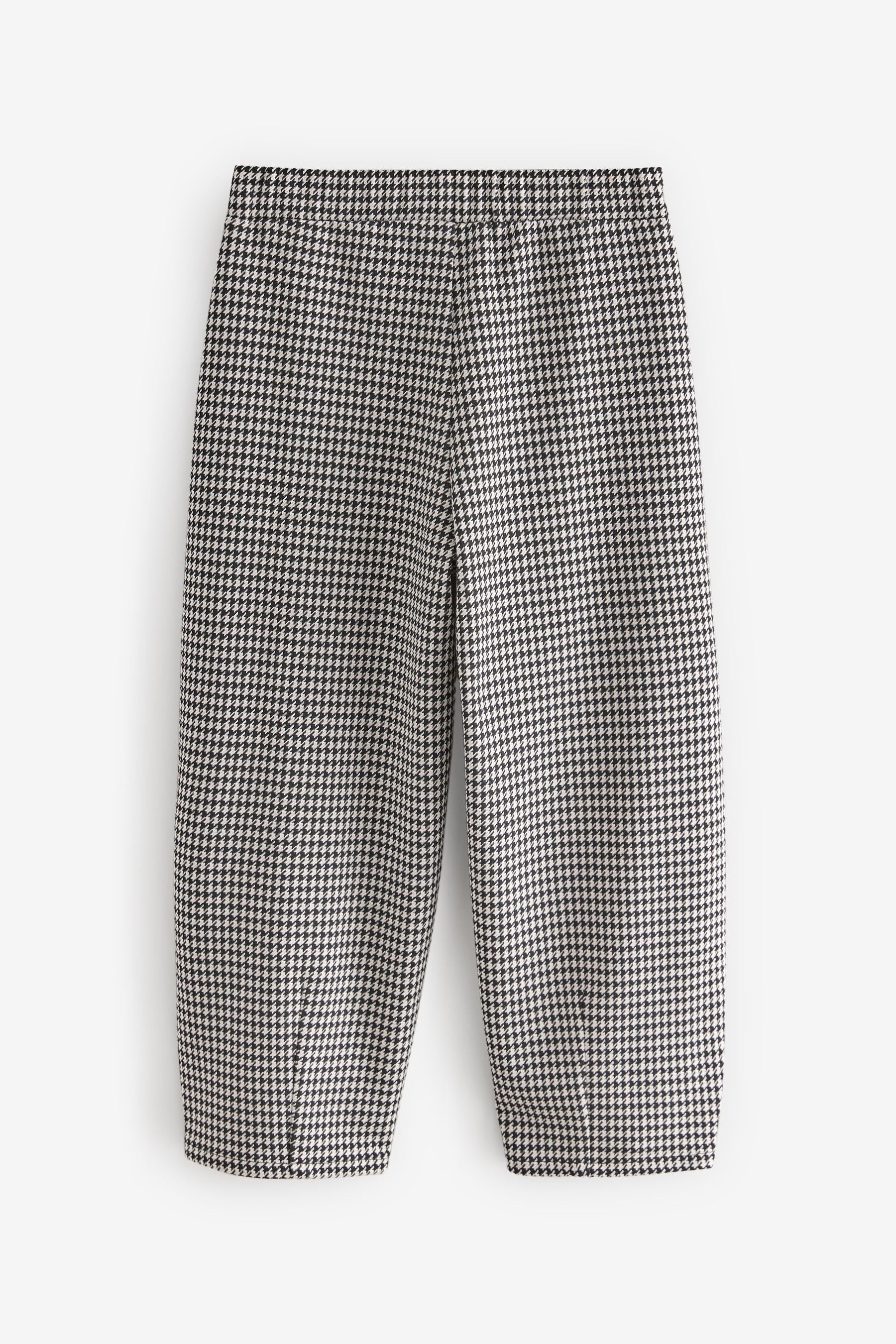 Black Barrel Leg Check Trousers (3-16yrs)