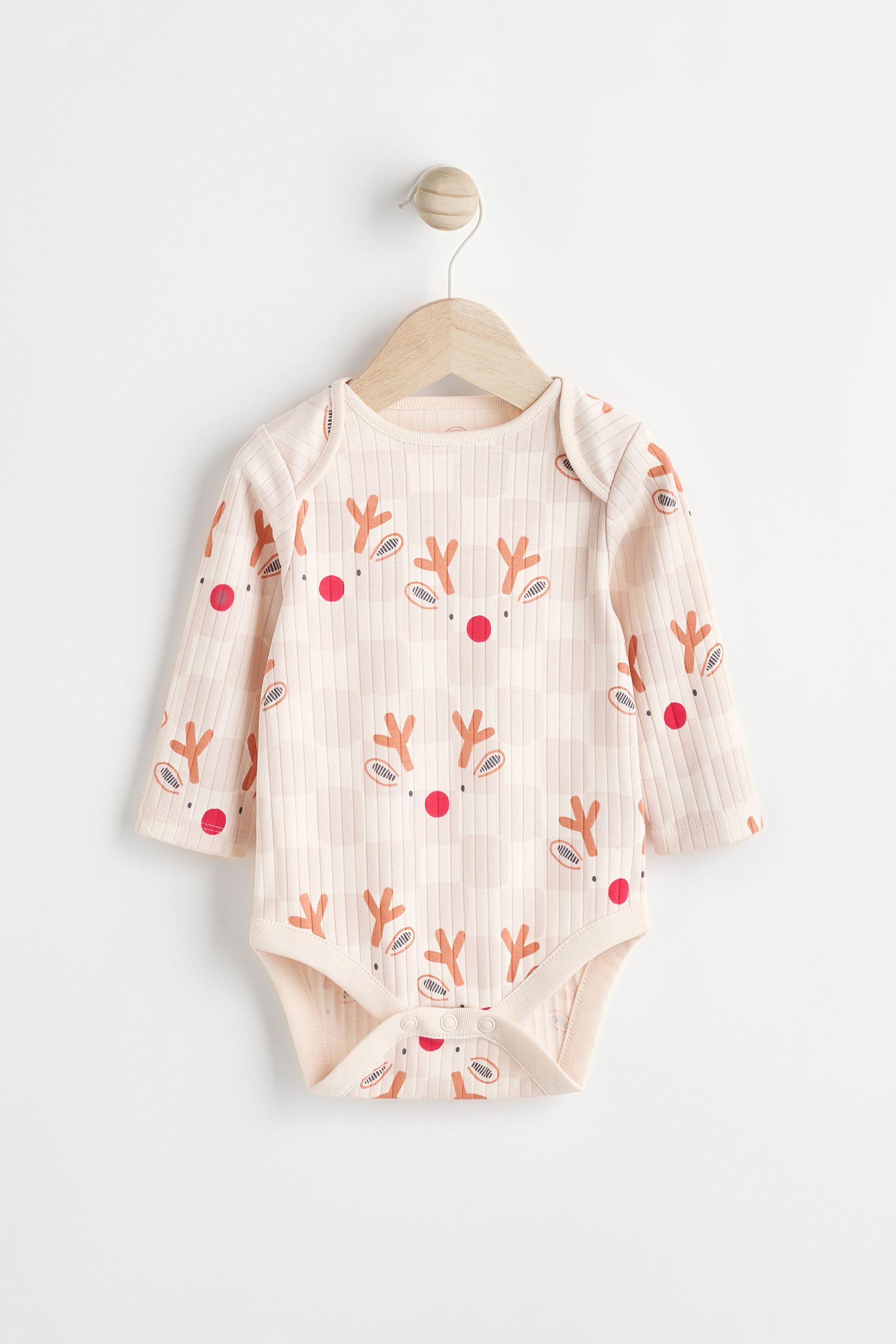 Ecru Baby Christmas Bodysuits