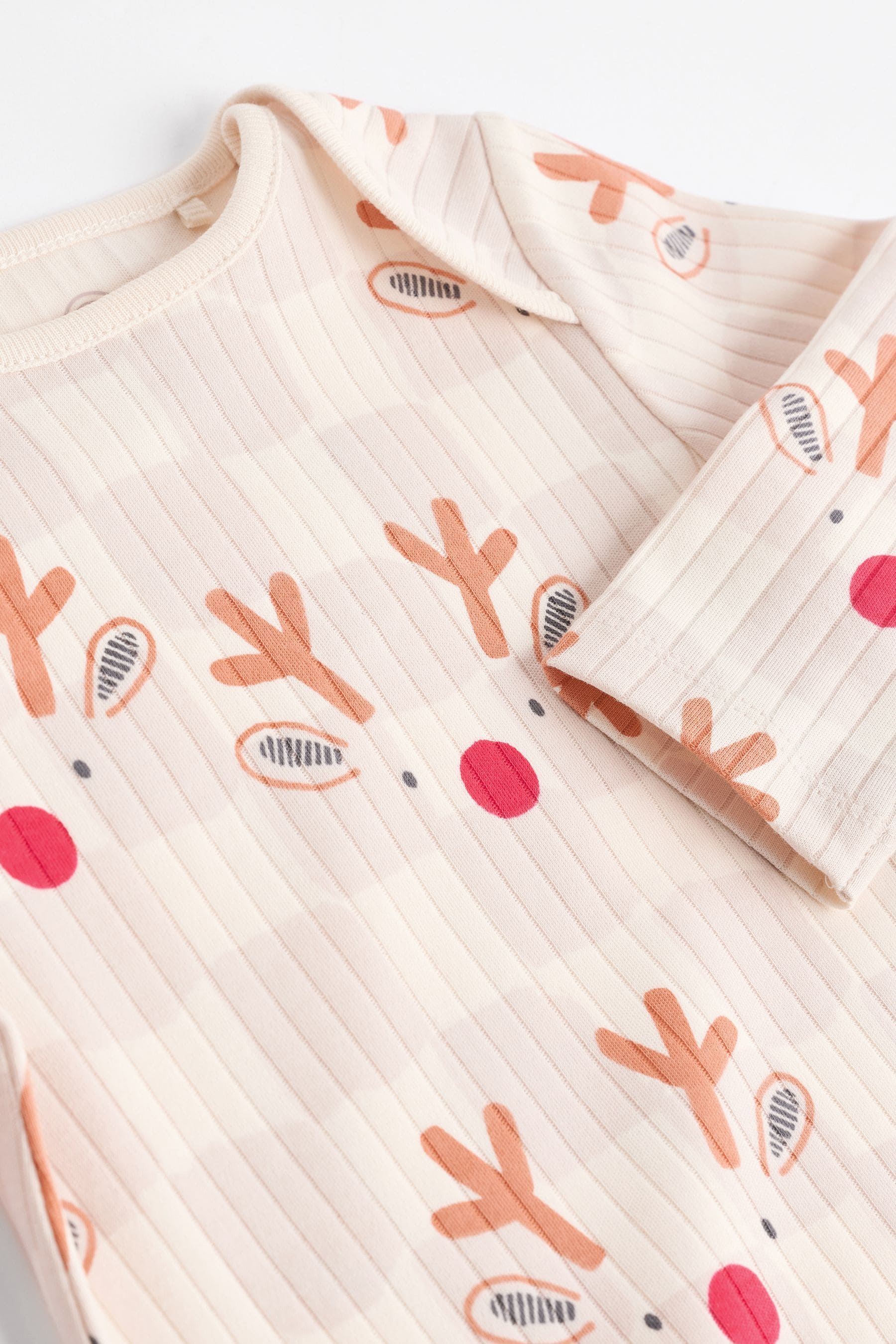 Ecru Baby Christmas Bodysuits