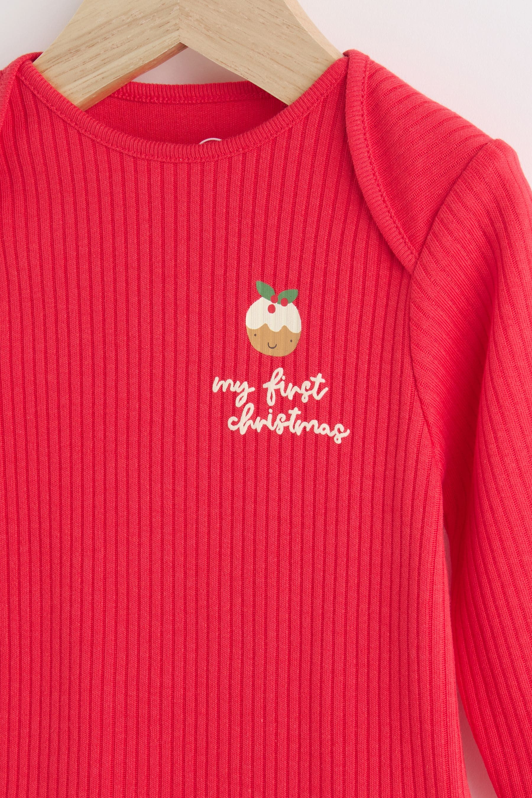 Red Baby 'My First Christmas' 100% Cotton Bodysuit