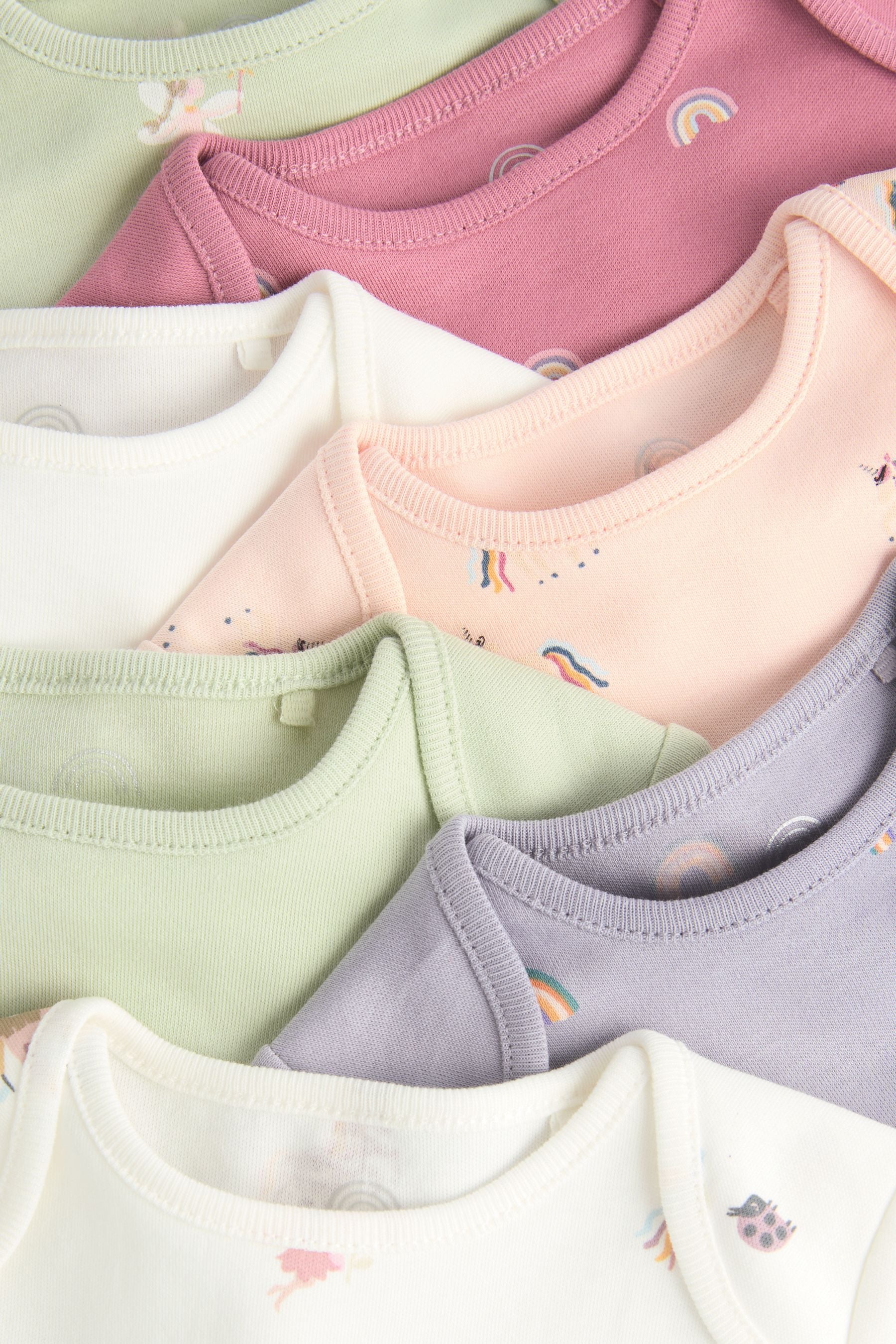 Multi 7 Pack Pastel Short Sleeve Bodies