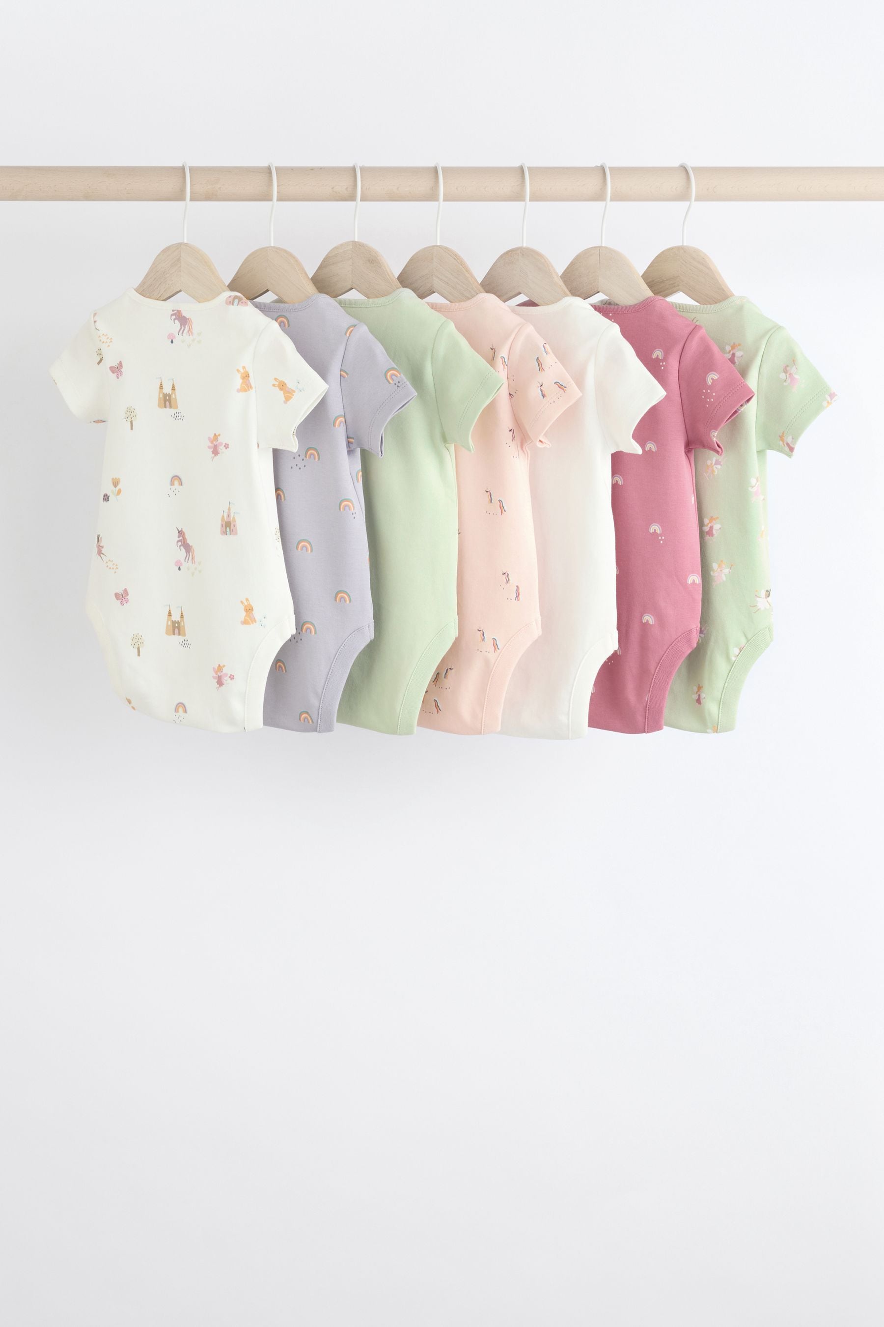 Multi 7 Pack Pastel Short Sleeve Bodies