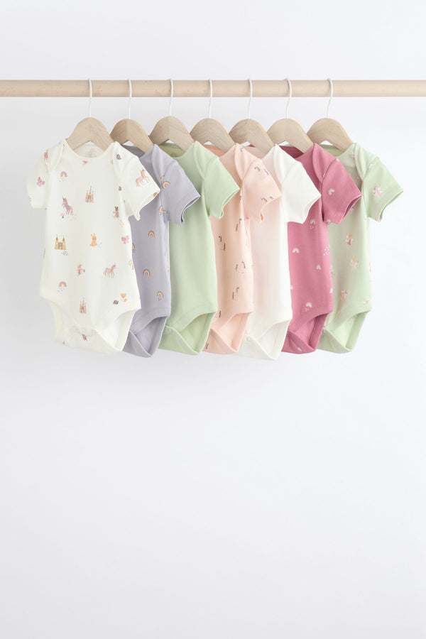 Multi 7 Pack Pastel Short Sleeve Bodies