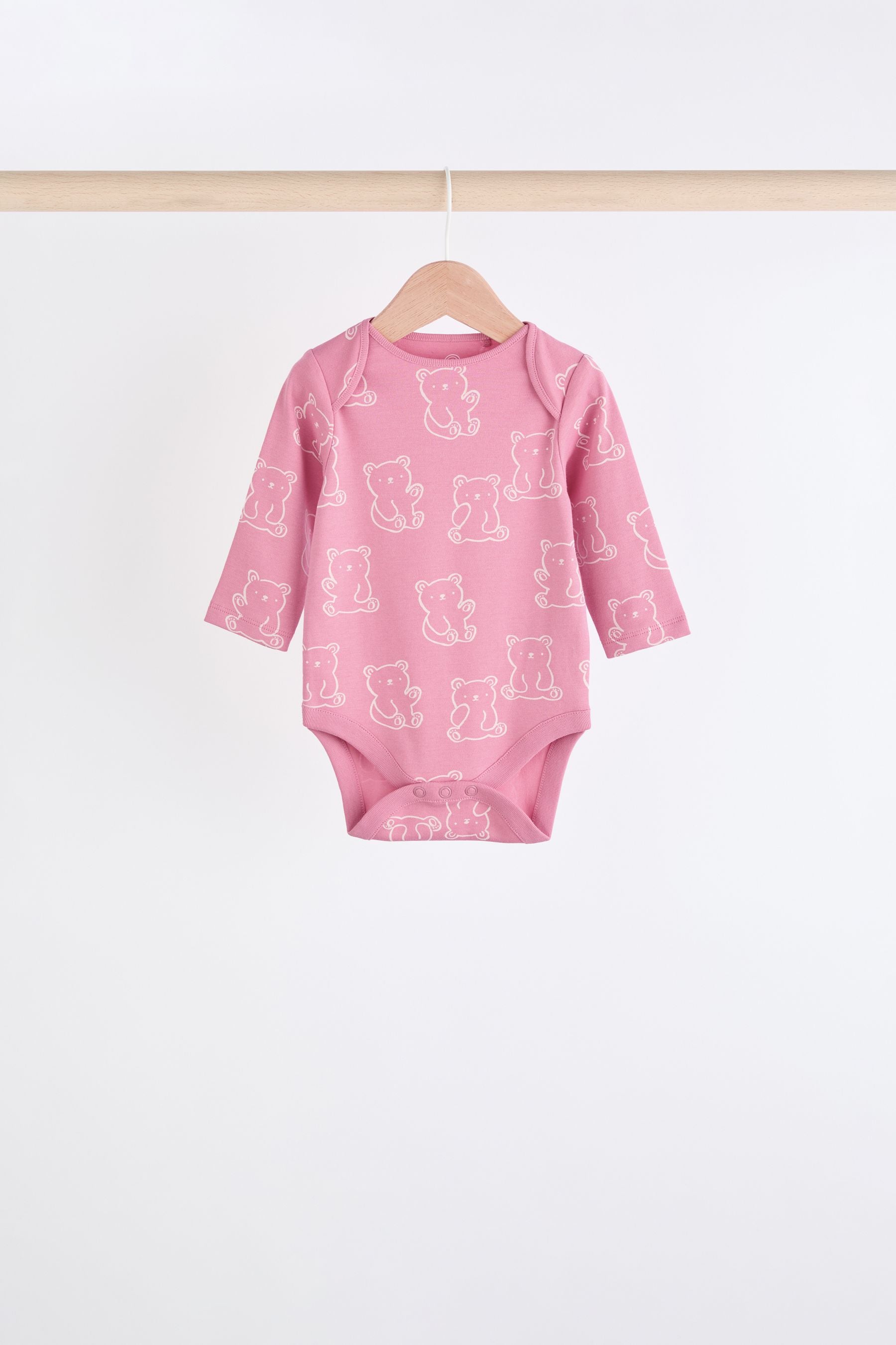 Pink 5 Pack Baby Bodysuits