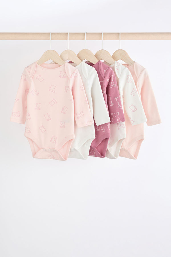 Pink Baby Bodysuits 5 Pack