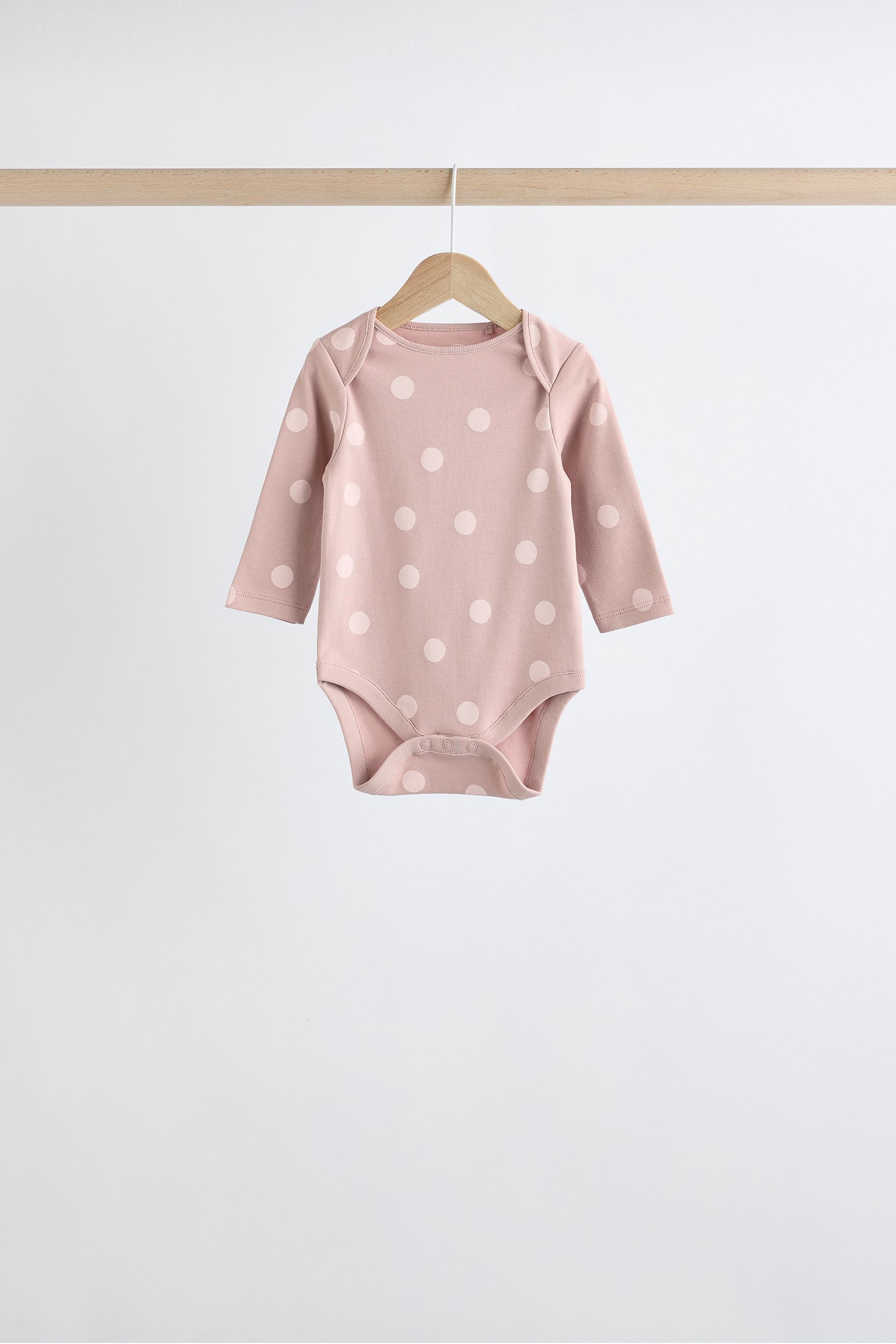 Pink Baby 100% Cotton Bodysuits 5 Pack