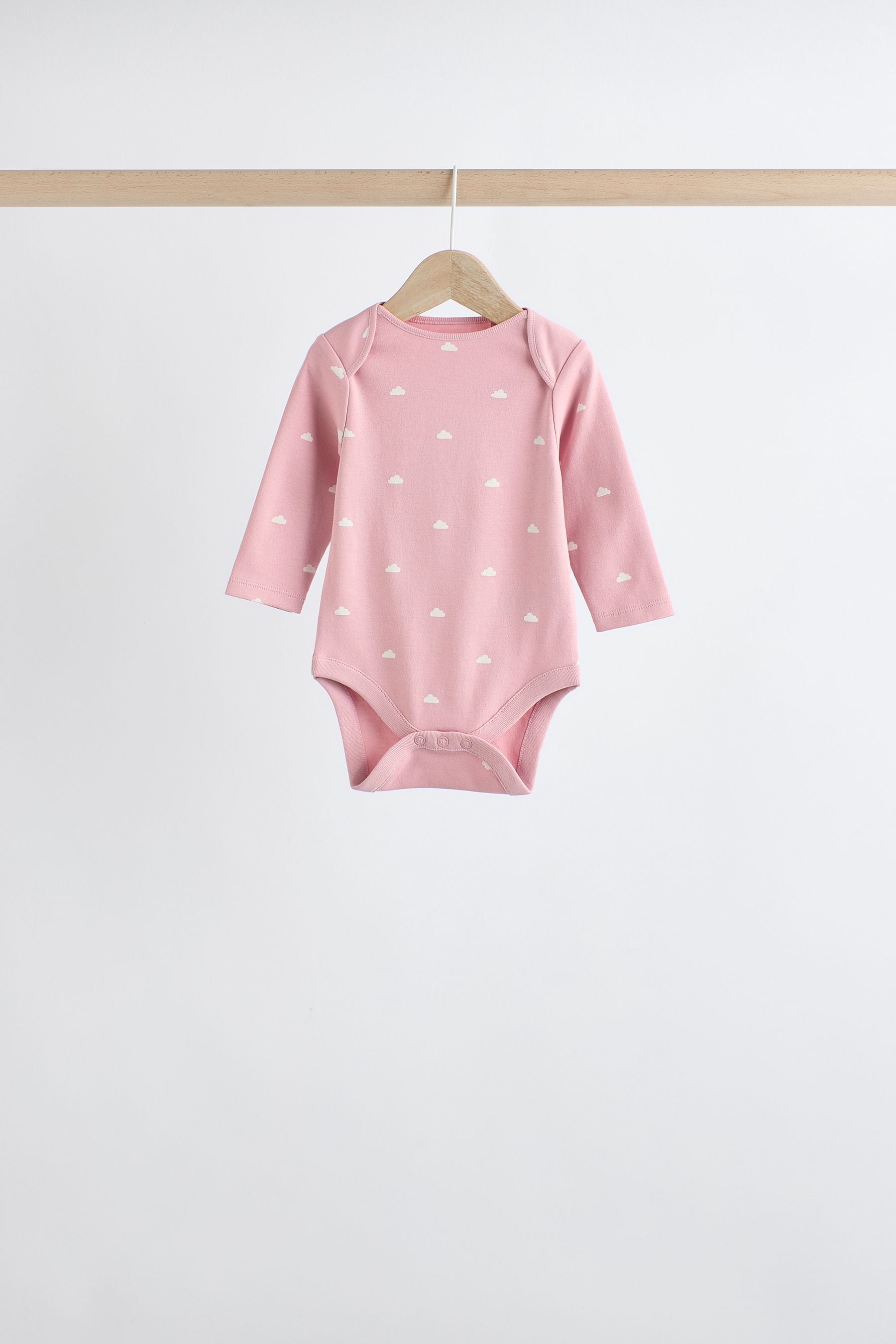 Pink Baby 100% Cotton Bodysuits 5 Pack