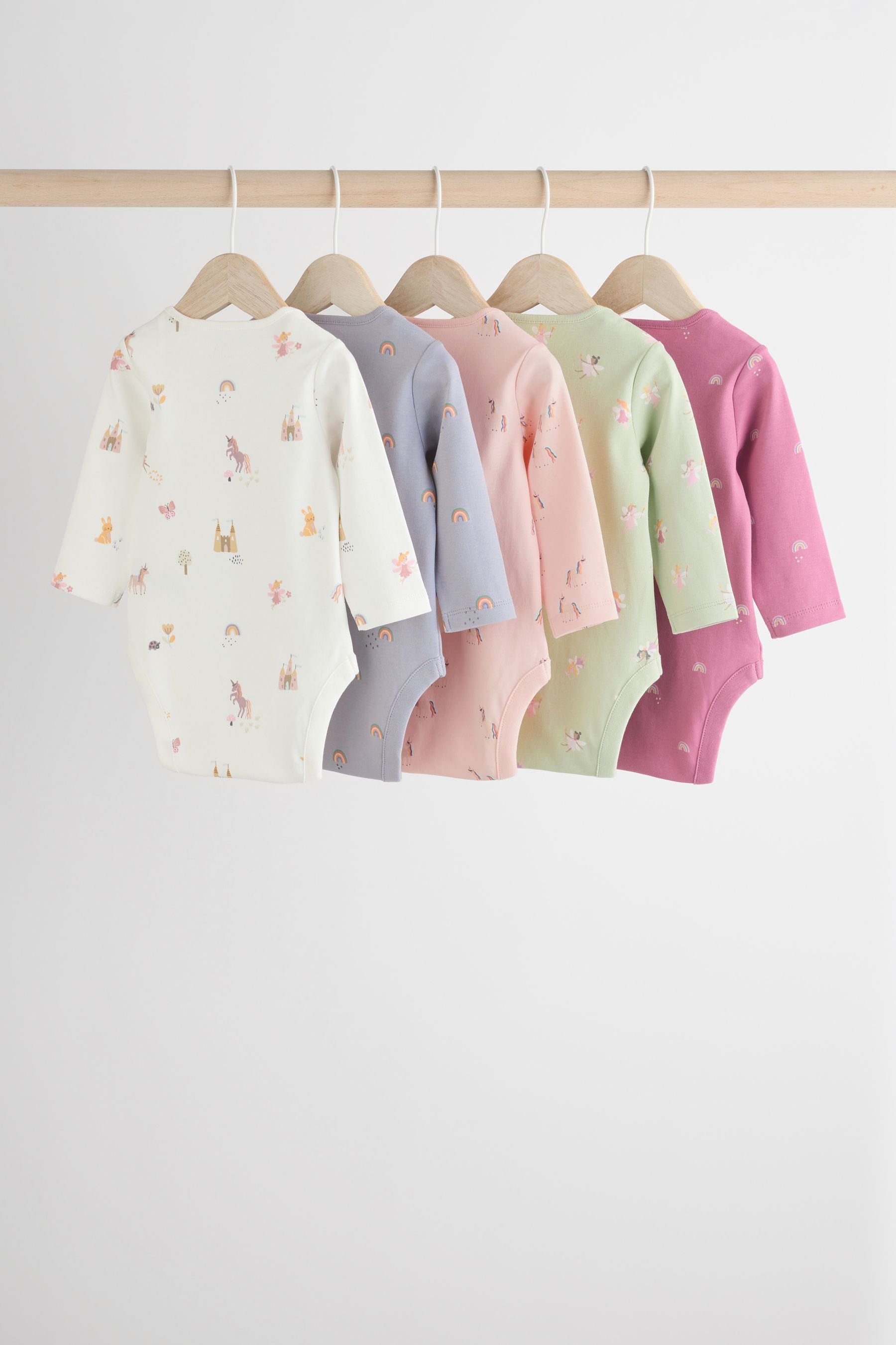 Multi Baby Bodysuits 5 Pack