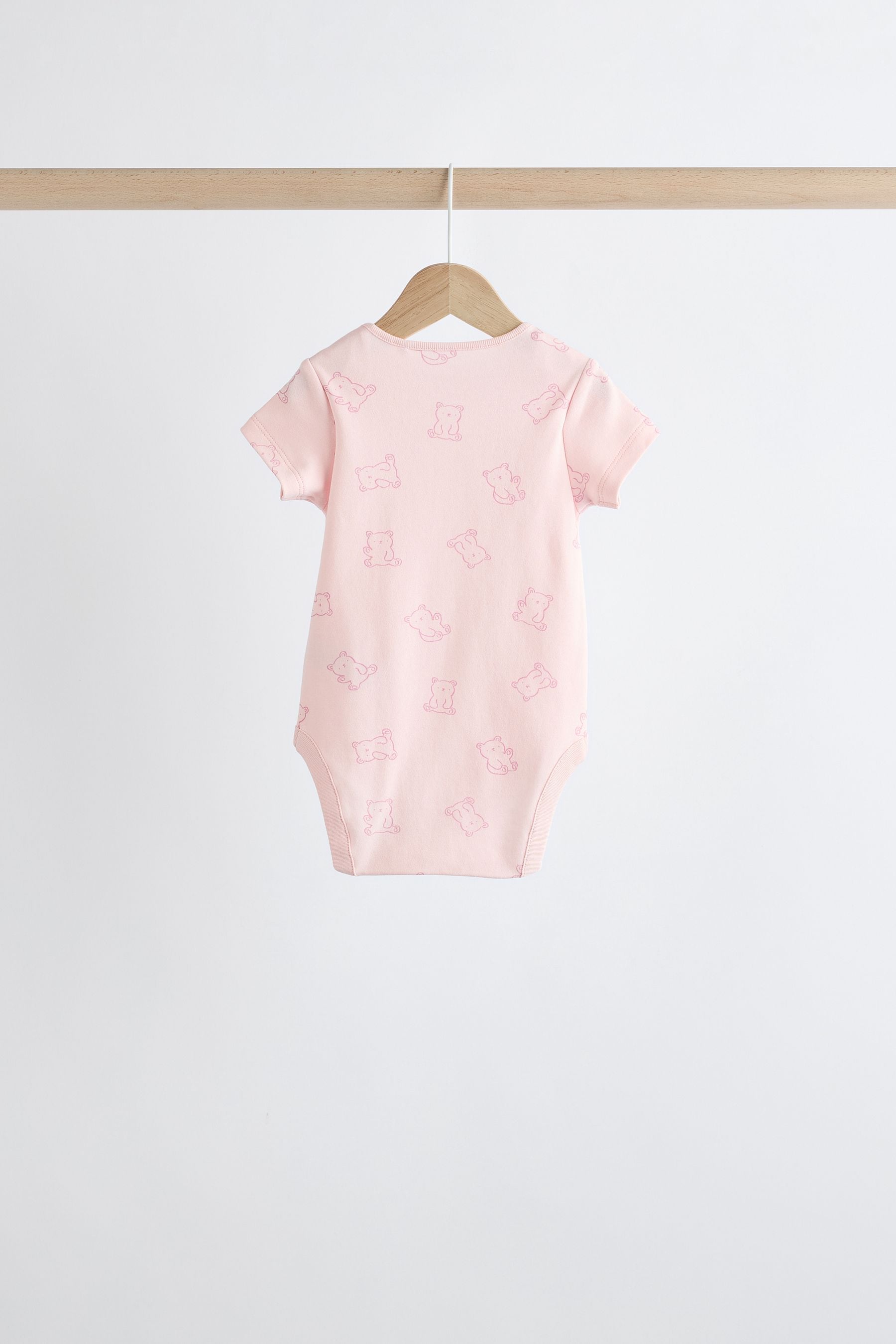 Pink Baby 100% Cotton Bodysuits 5 Pack