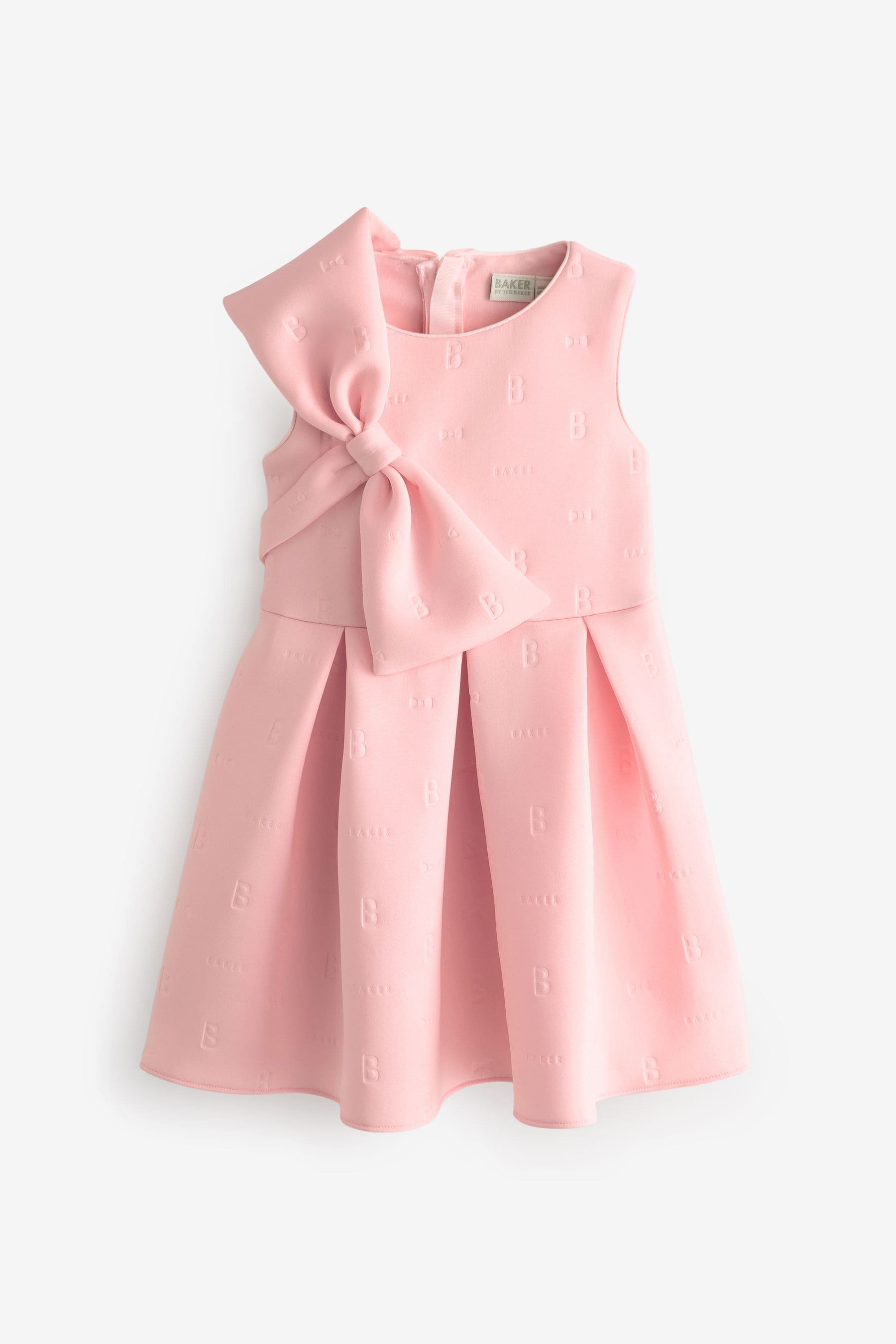 Pink Baker by Ted Baker Bow Embossed Scuba Pink Dress