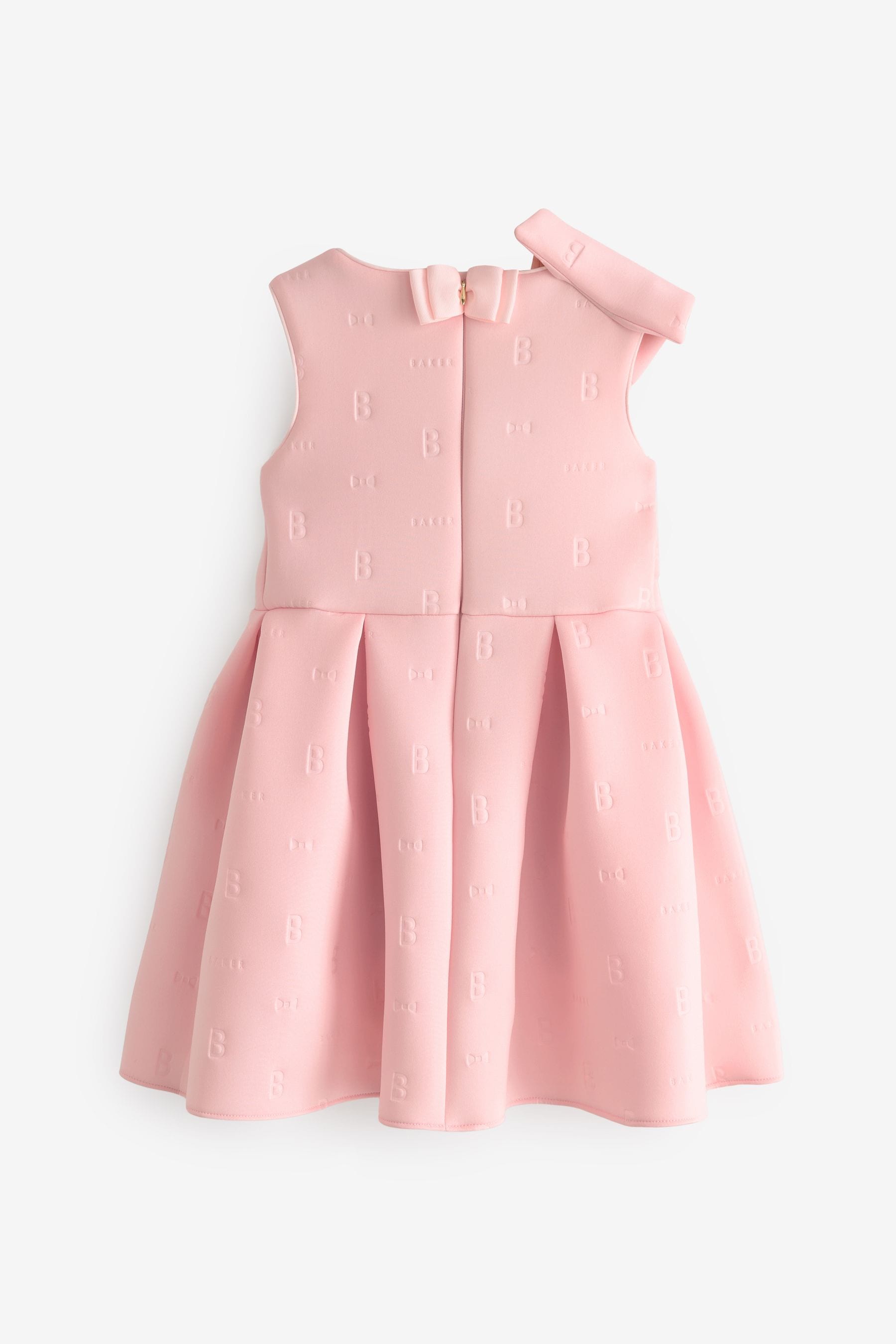 Pink Baker by Ted Baker Bow Embossed Scuba Pink Dress