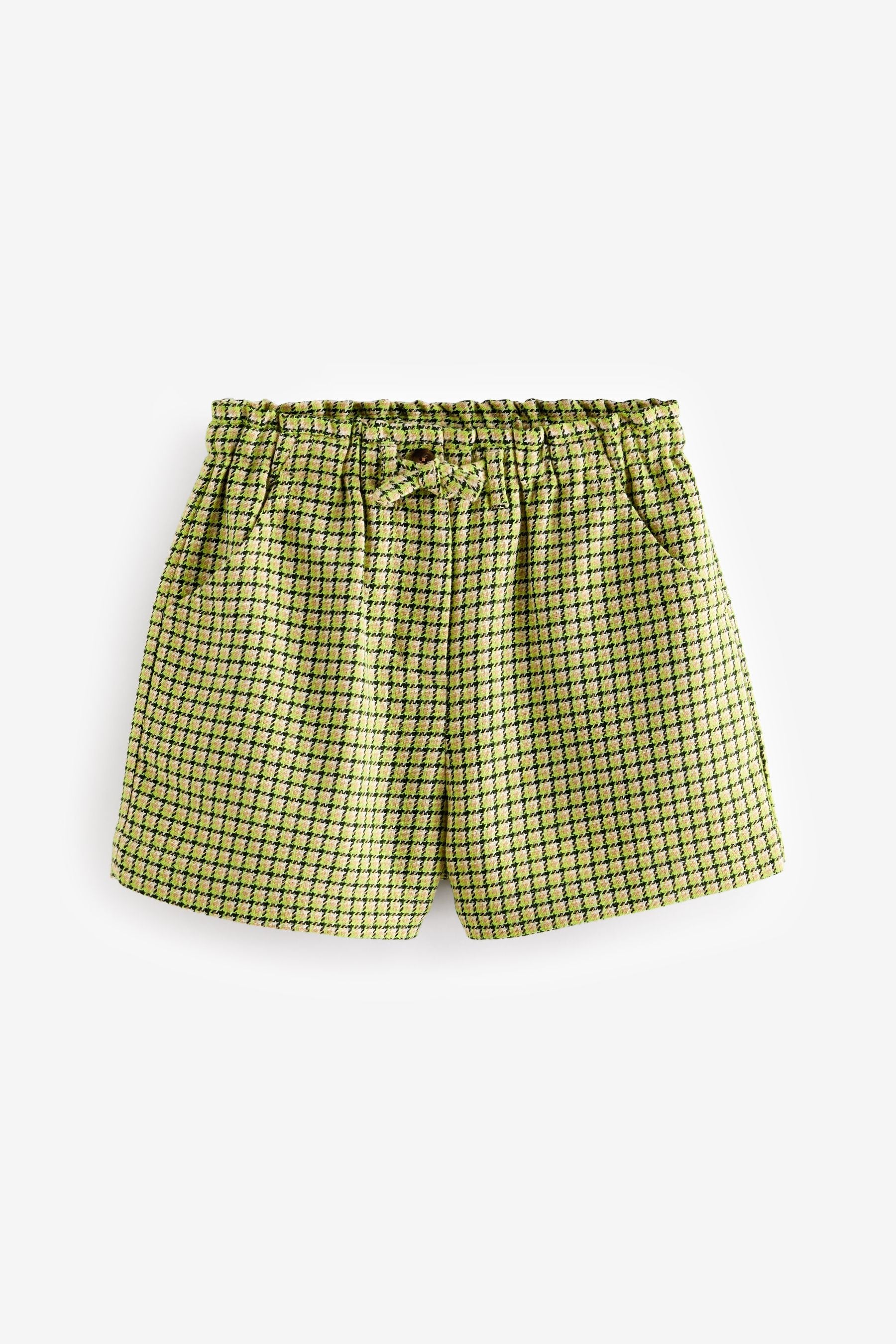 Lime Green Check Shorts (3-16yrs)