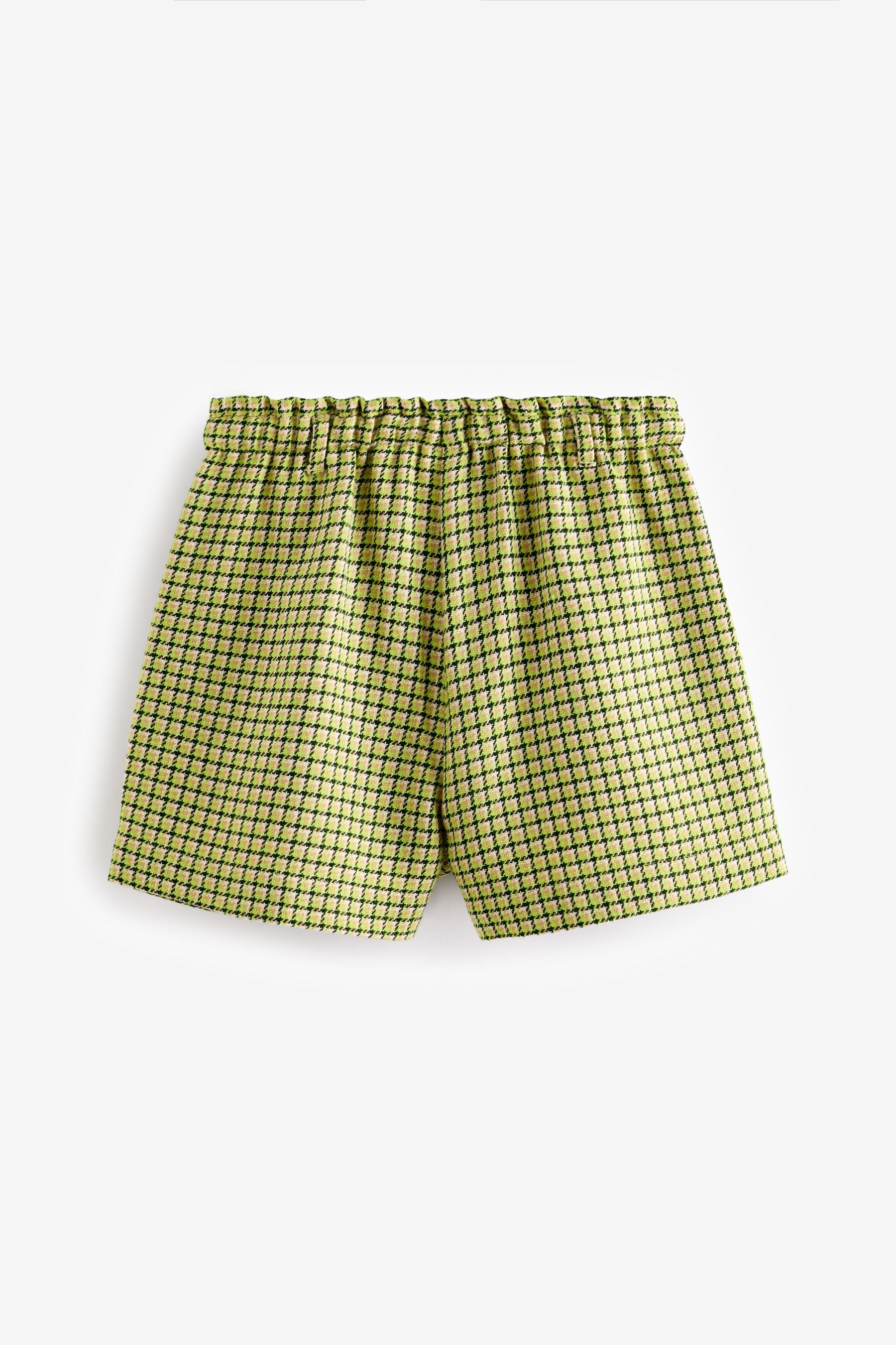 Lime Green Check Shorts (3-16yrs)