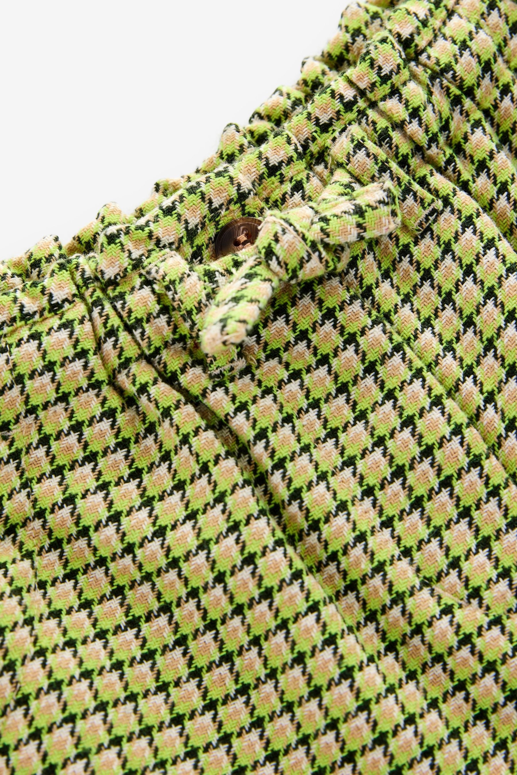 Lime Green Check Shorts (3-16yrs)