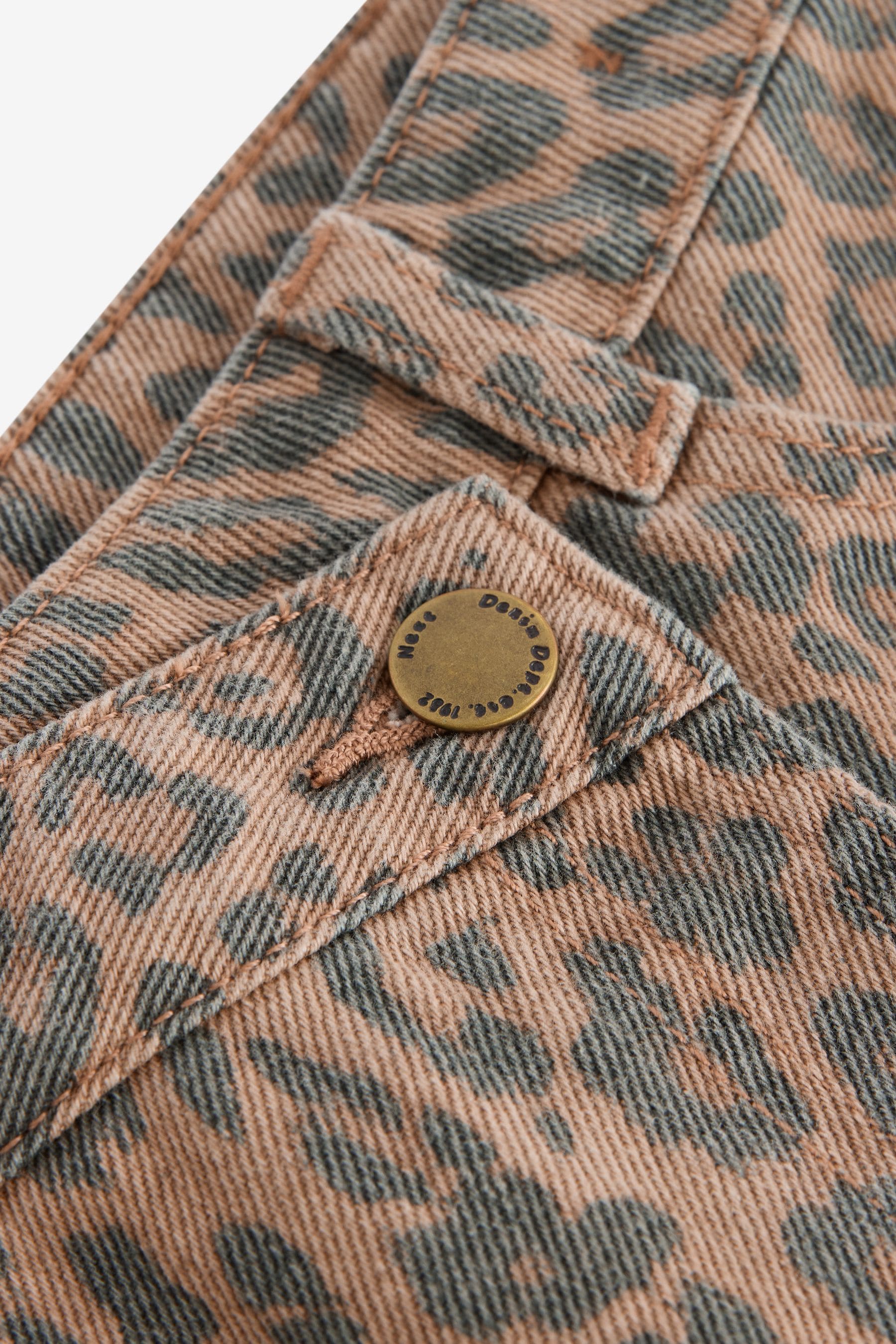 Leopard Print 100% Cotton Denim Skort (3-16yrs)