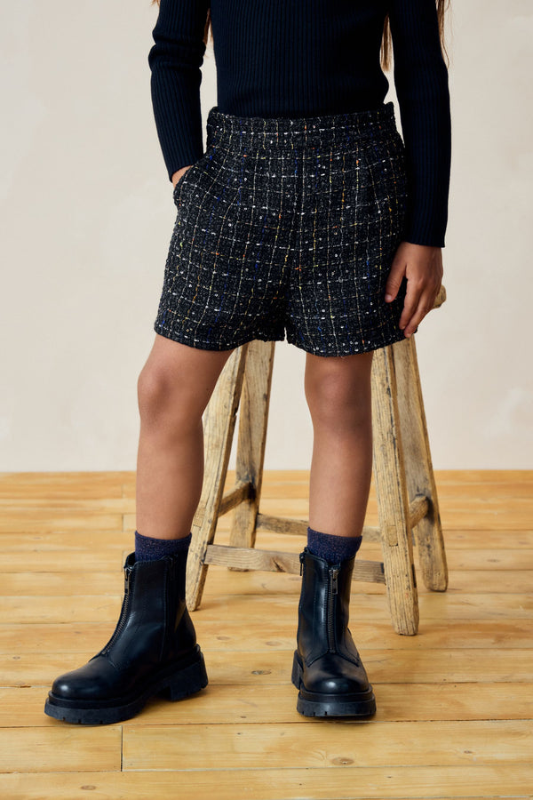 Black Check Shorts (3-16yrs)