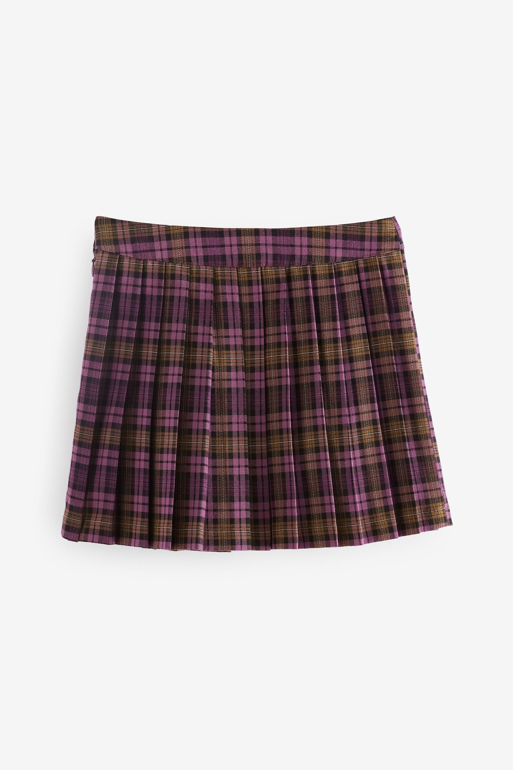 Purple Check Pleated Skirt (3-16yrs)