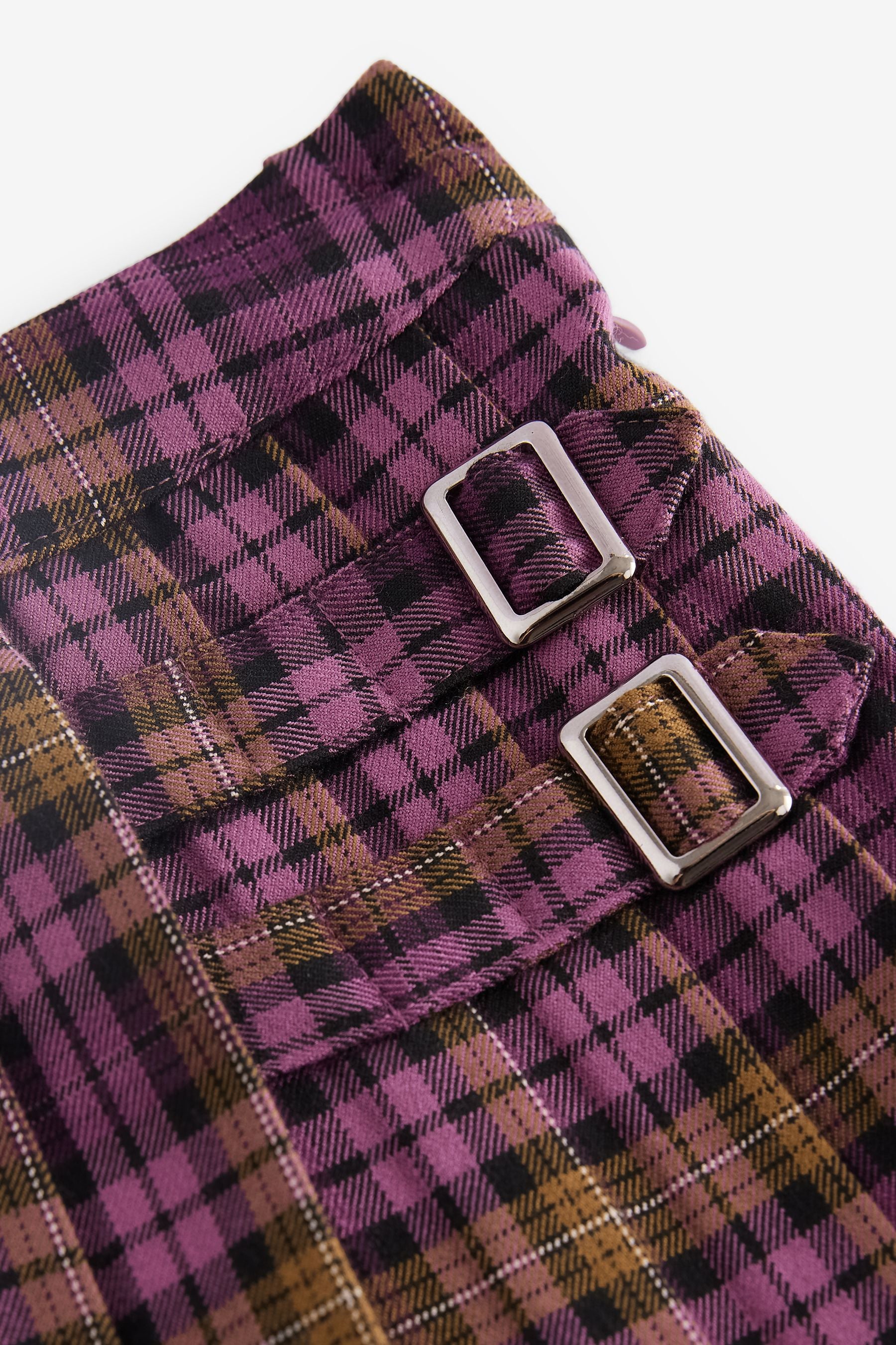 Purple Check Pleated Skirt (3-16yrs)