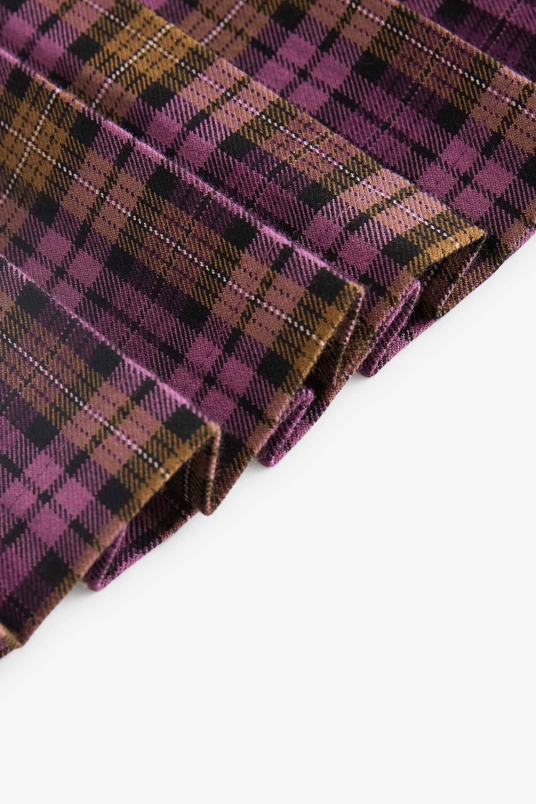 Purple Check Pleated Skirt (3-16yrs)