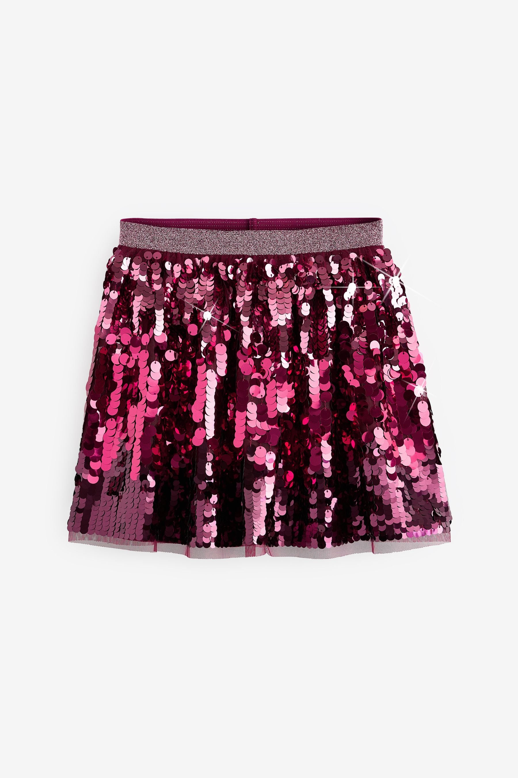 Berry Red Sequin Skirt (3-16yrs)