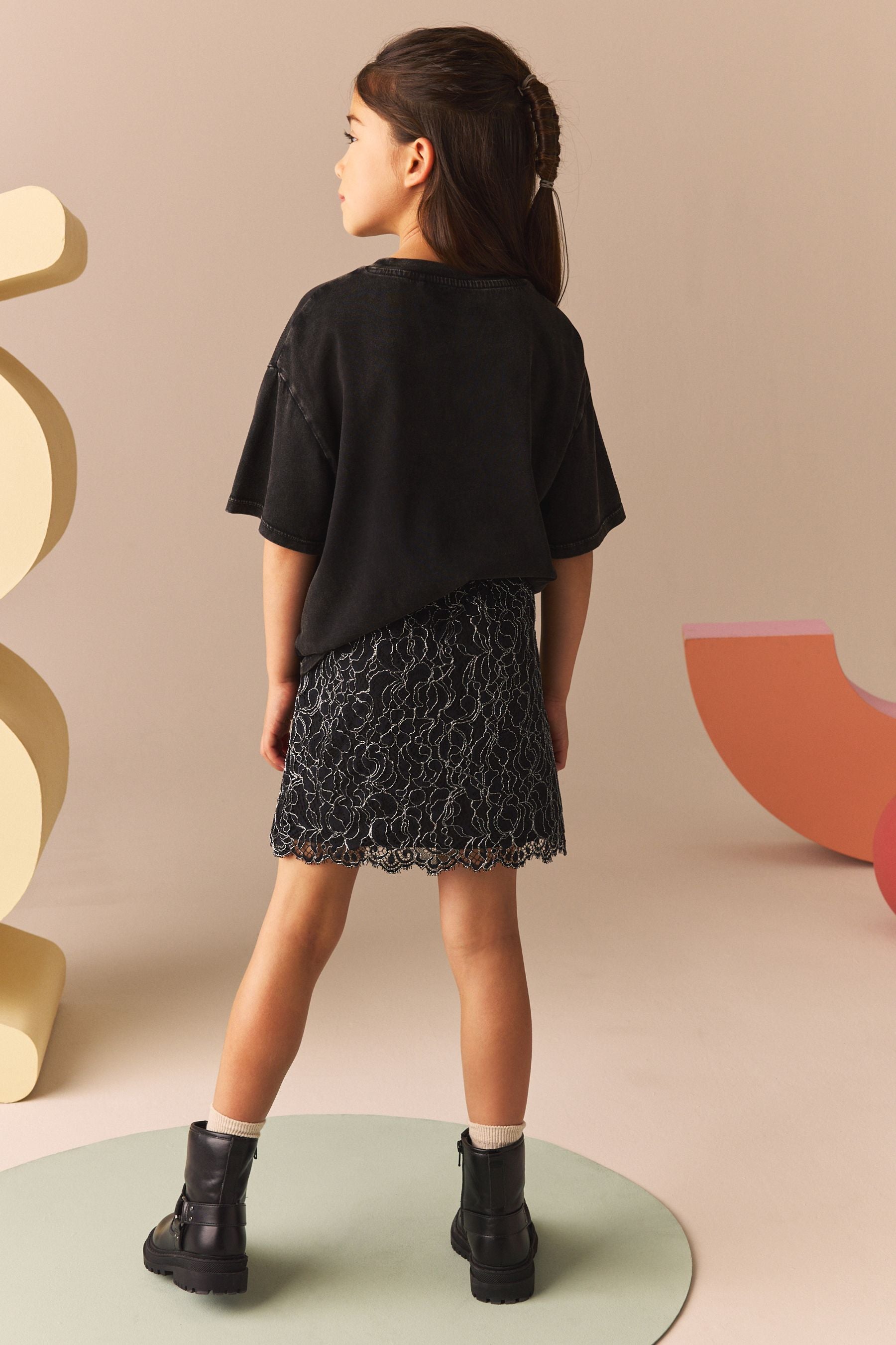 Black Lace Skirt (3-16yrs)