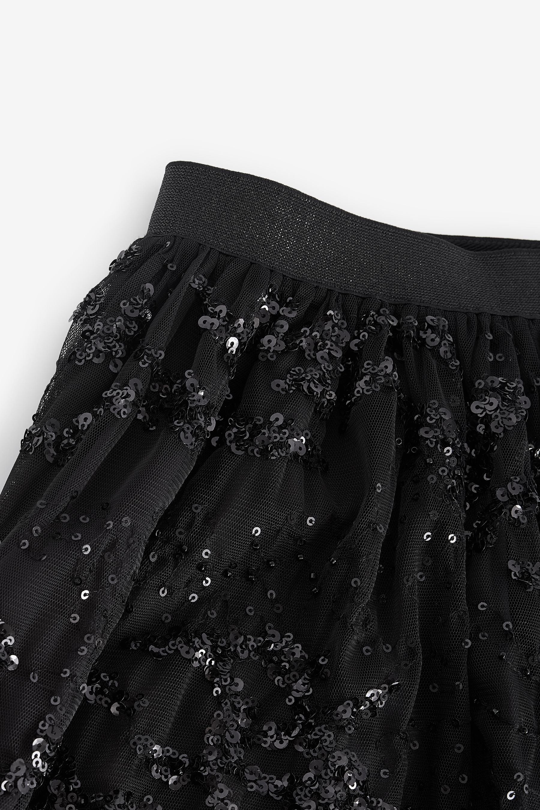 Black Lace Sequin Skirt (3-16yrs)