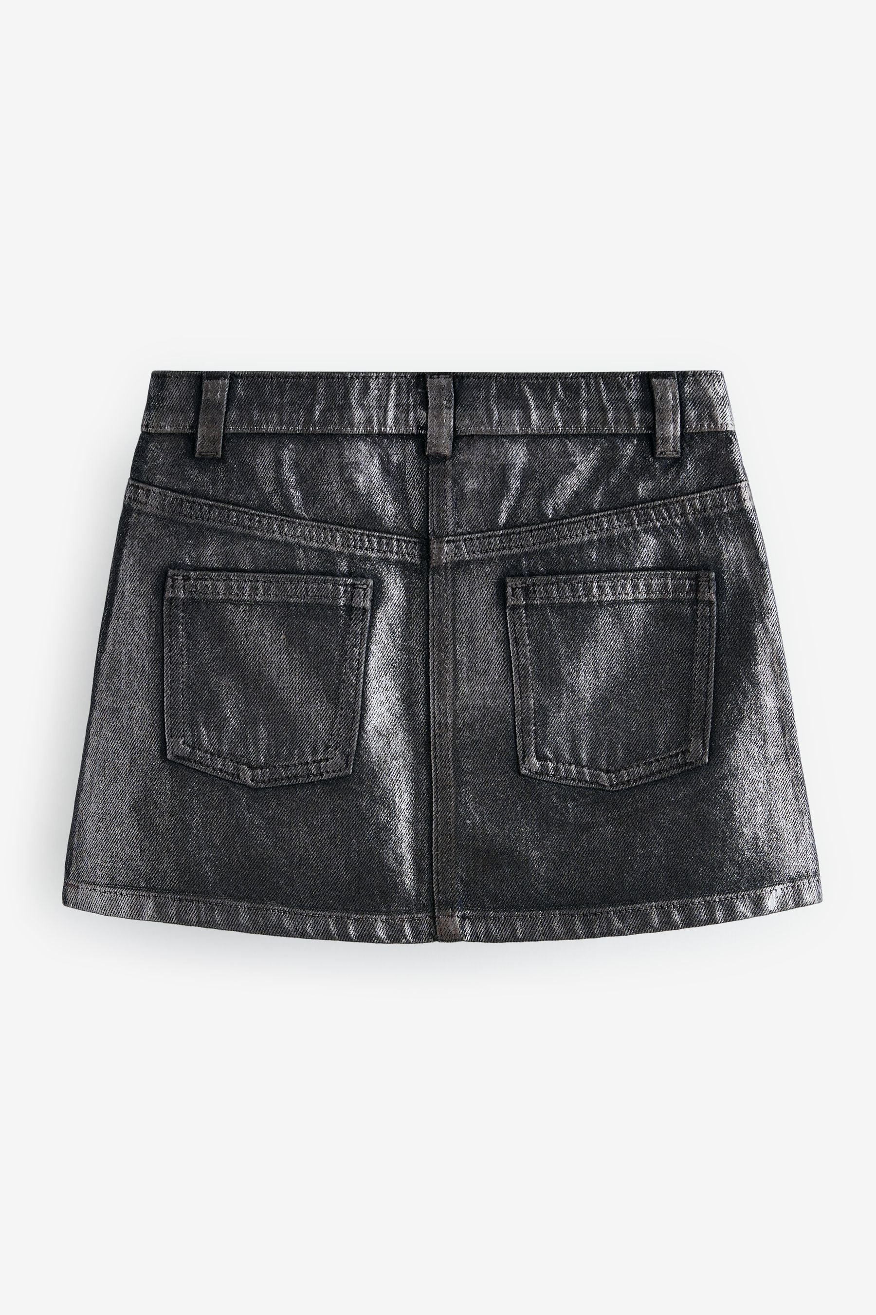 Charcoal Grey Foil 100% Cotton Skirt (3-16yrs)