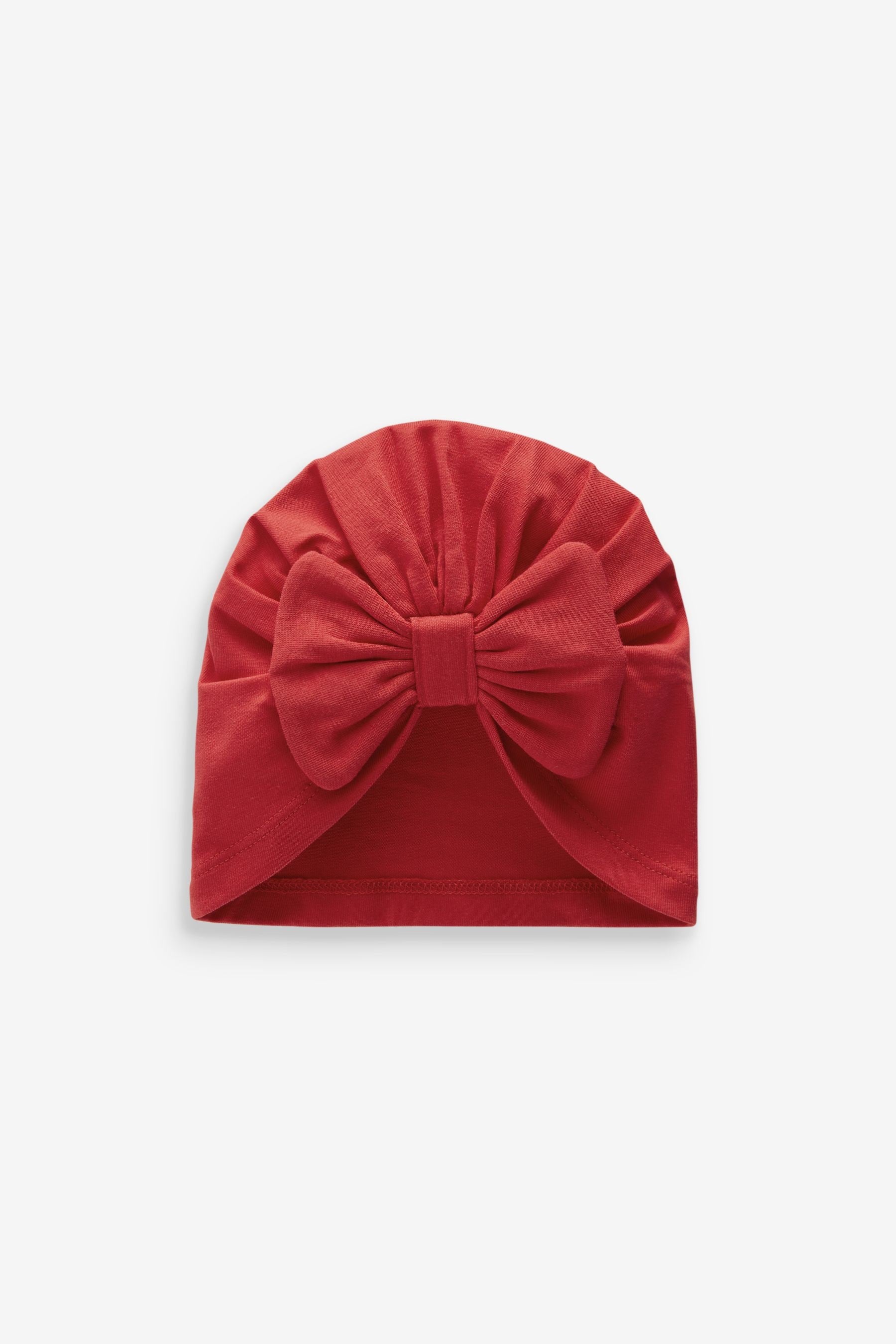 Red Baby Bow Turban Hats 2 Pack (0mths-2yrs)