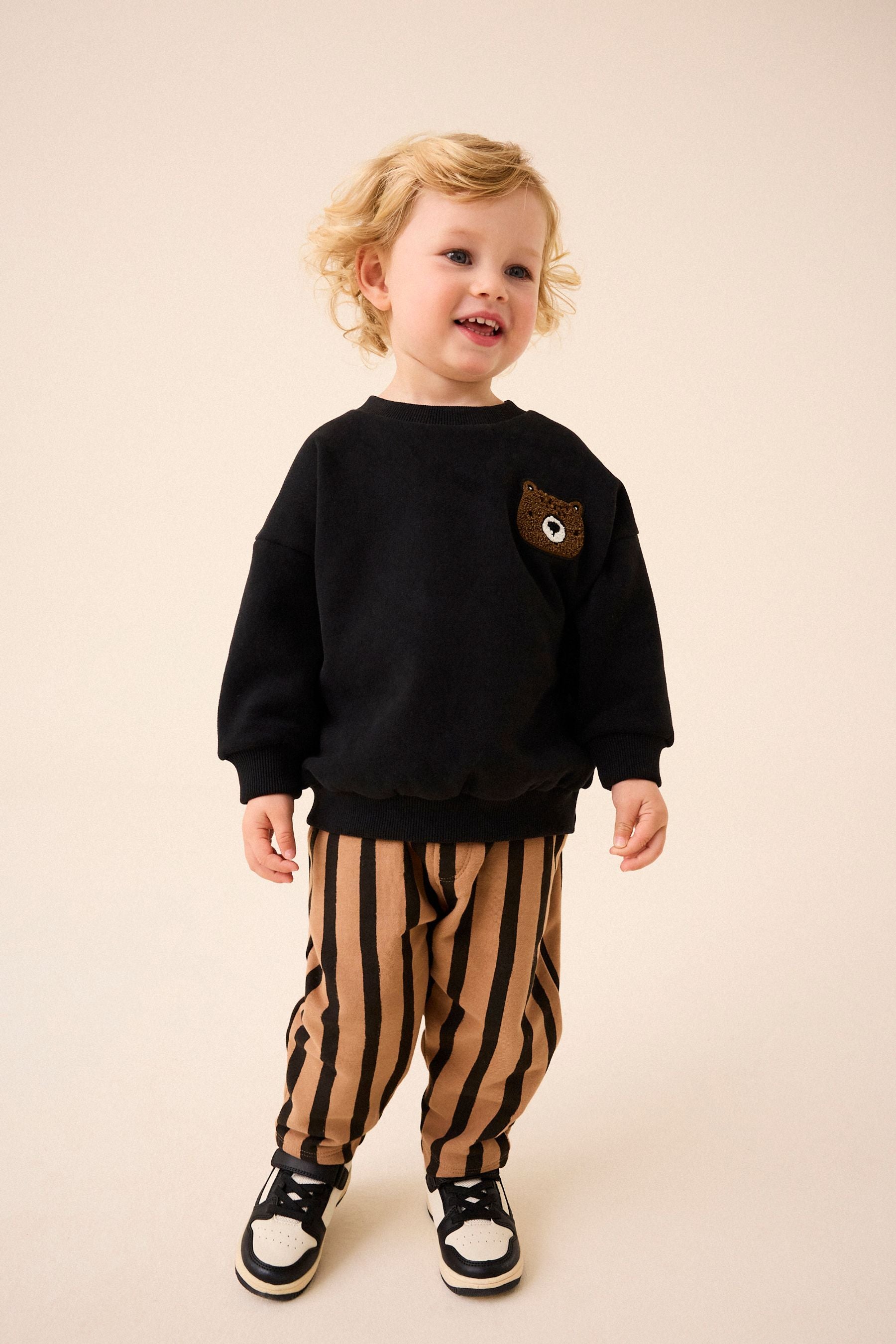 Black Bear Crew Neck Sweatshirt (3mths-7yrs)