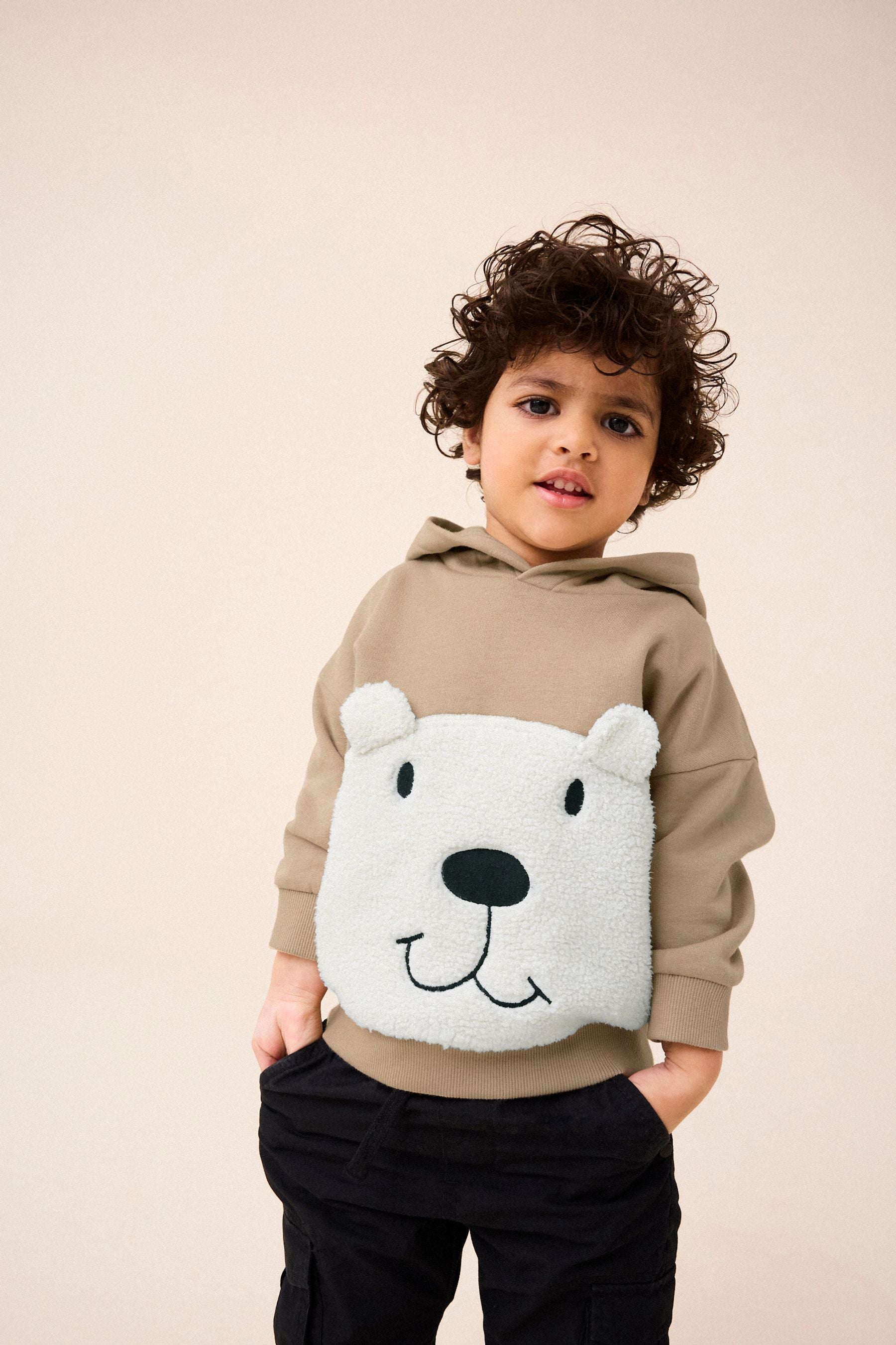 Stone Borg Bear Hoodie (3mths-7yrs)