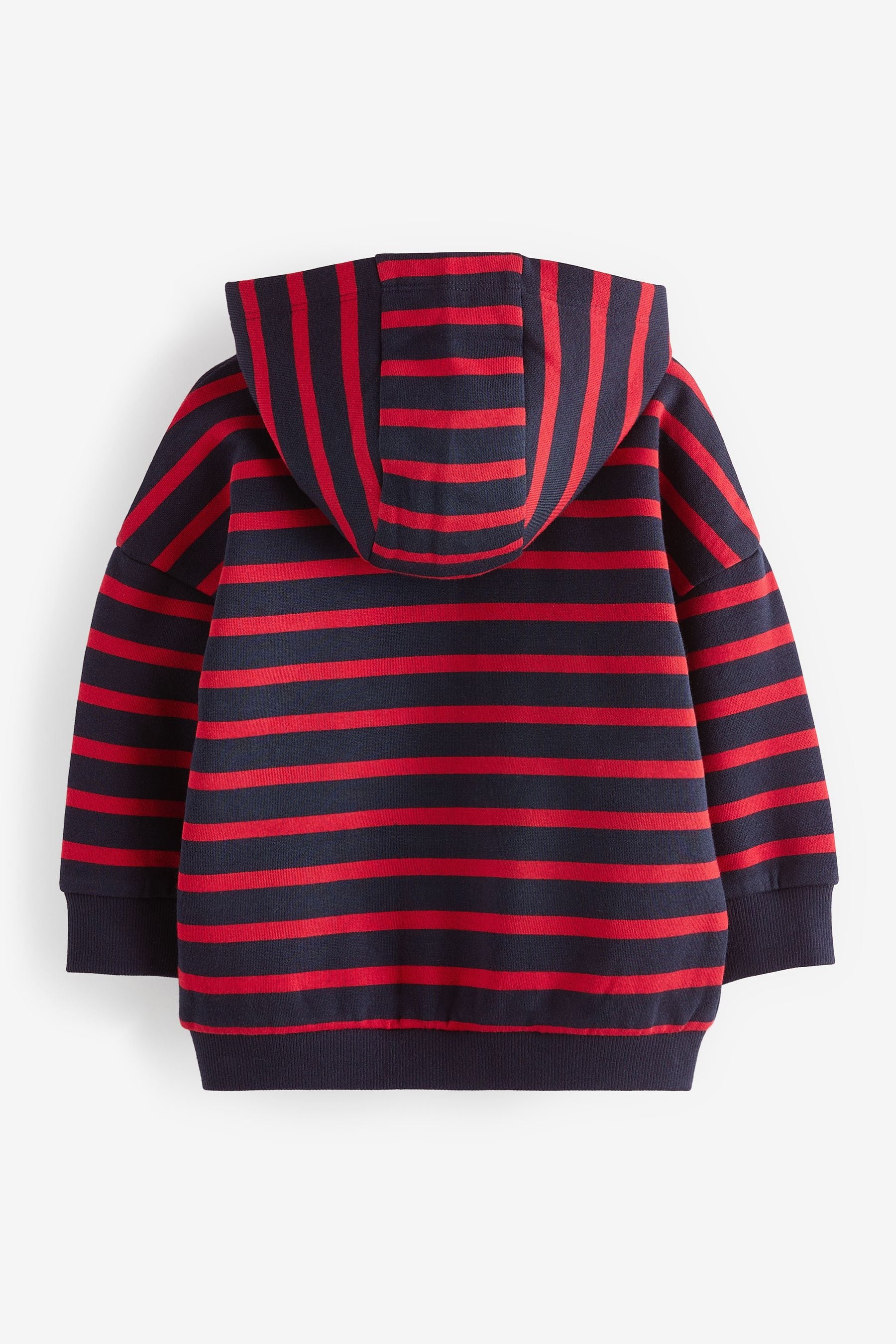 Red/Blue Stripe Zip Through Hoodie (3mths-7yrs)