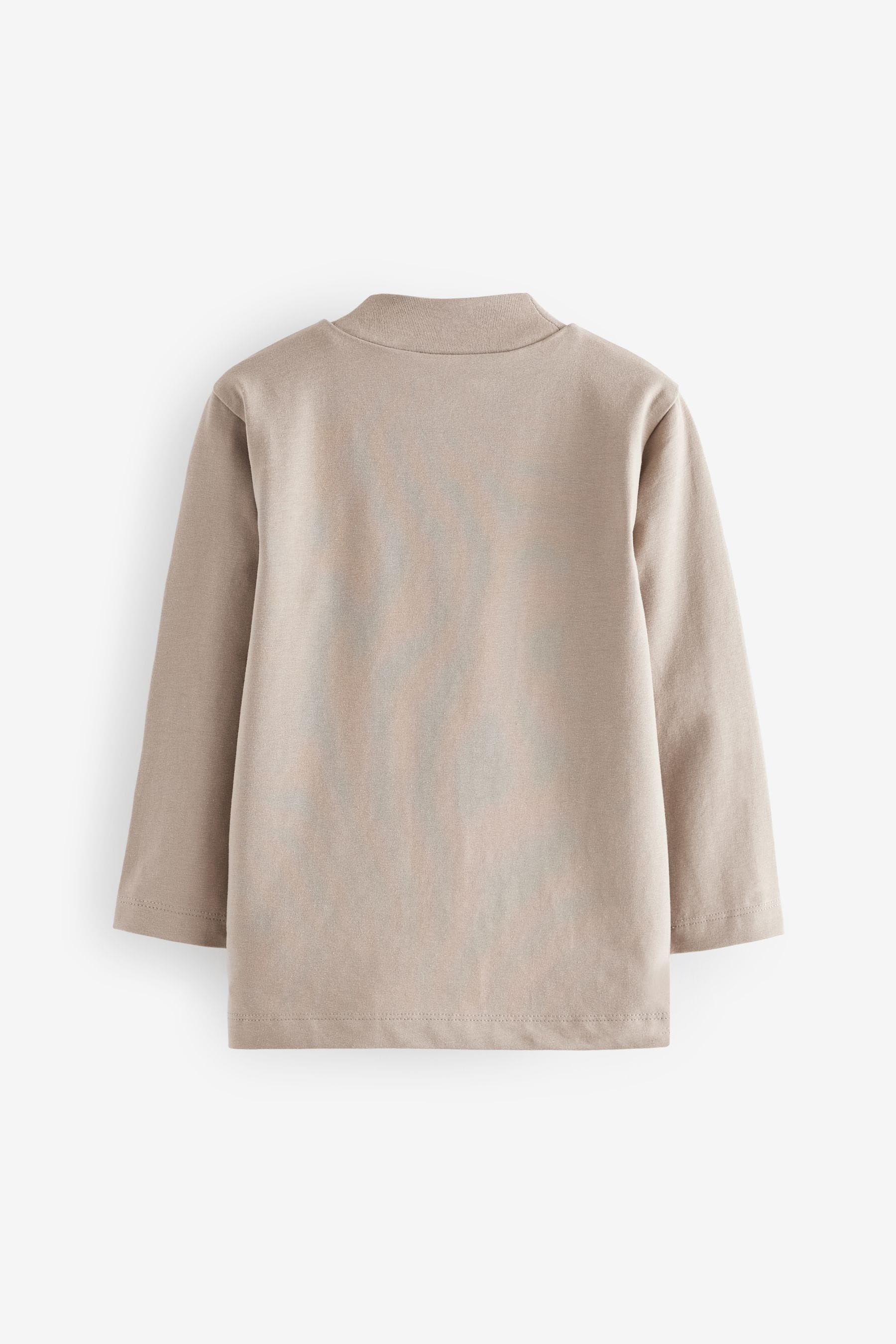 Neutral Long Sleeve Turtle Neck T-Shirt (3mths-7yrs)