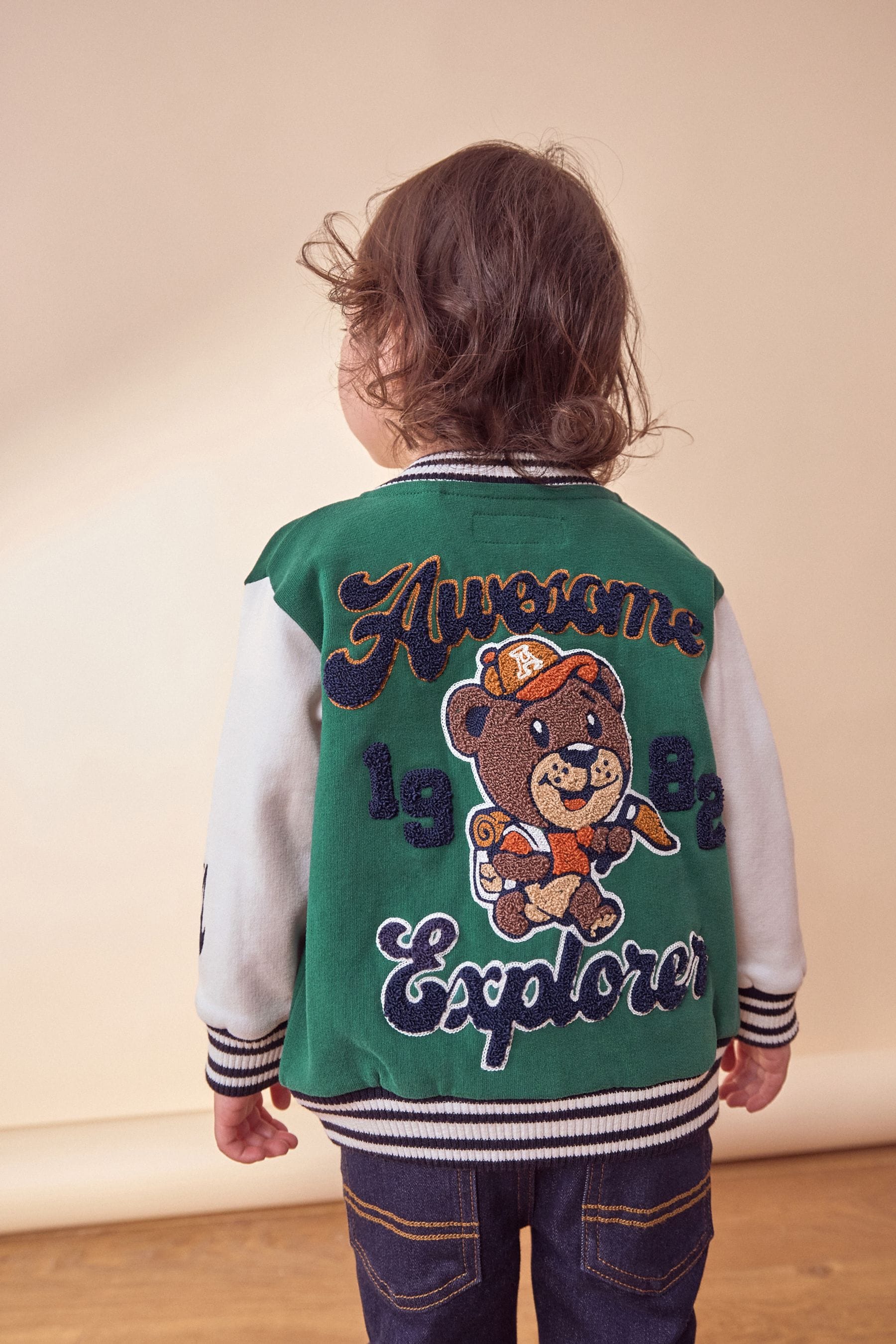 Dark Green Letterman Jacket (3mths-7yrs)