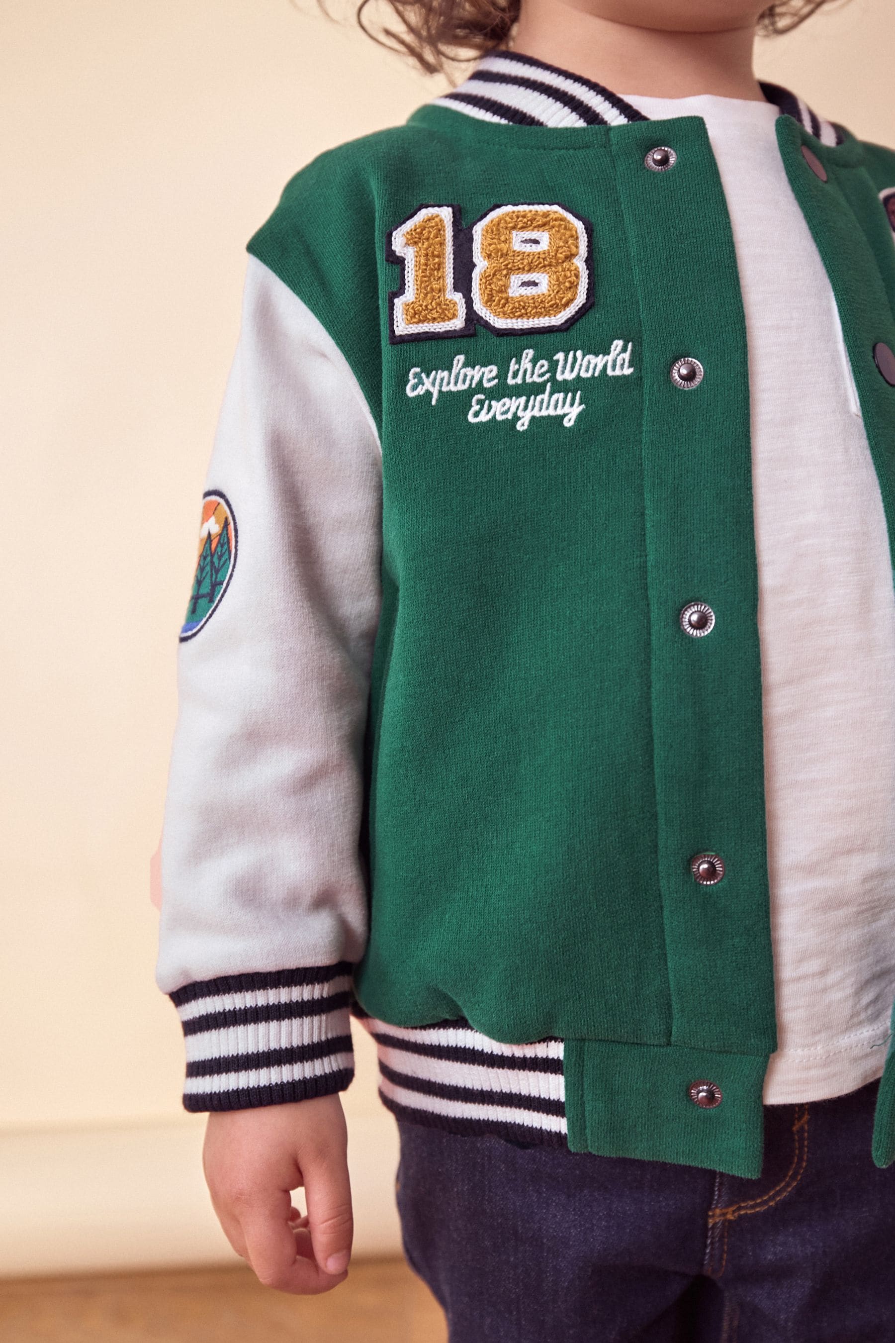 Dark Green Letterman Jacket (3mths-7yrs)