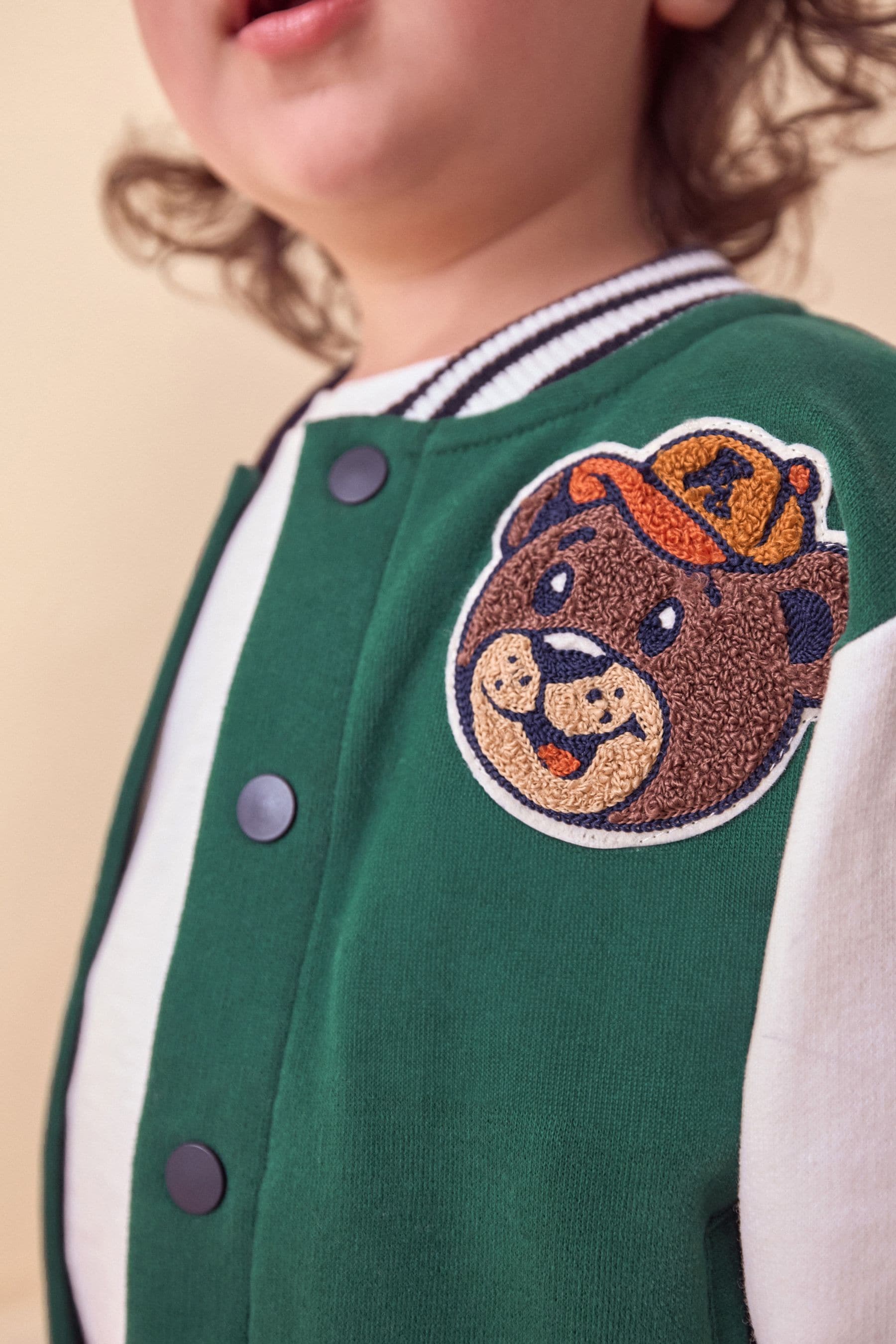 Dark Green Letterman Jacket (3mths-7yrs)