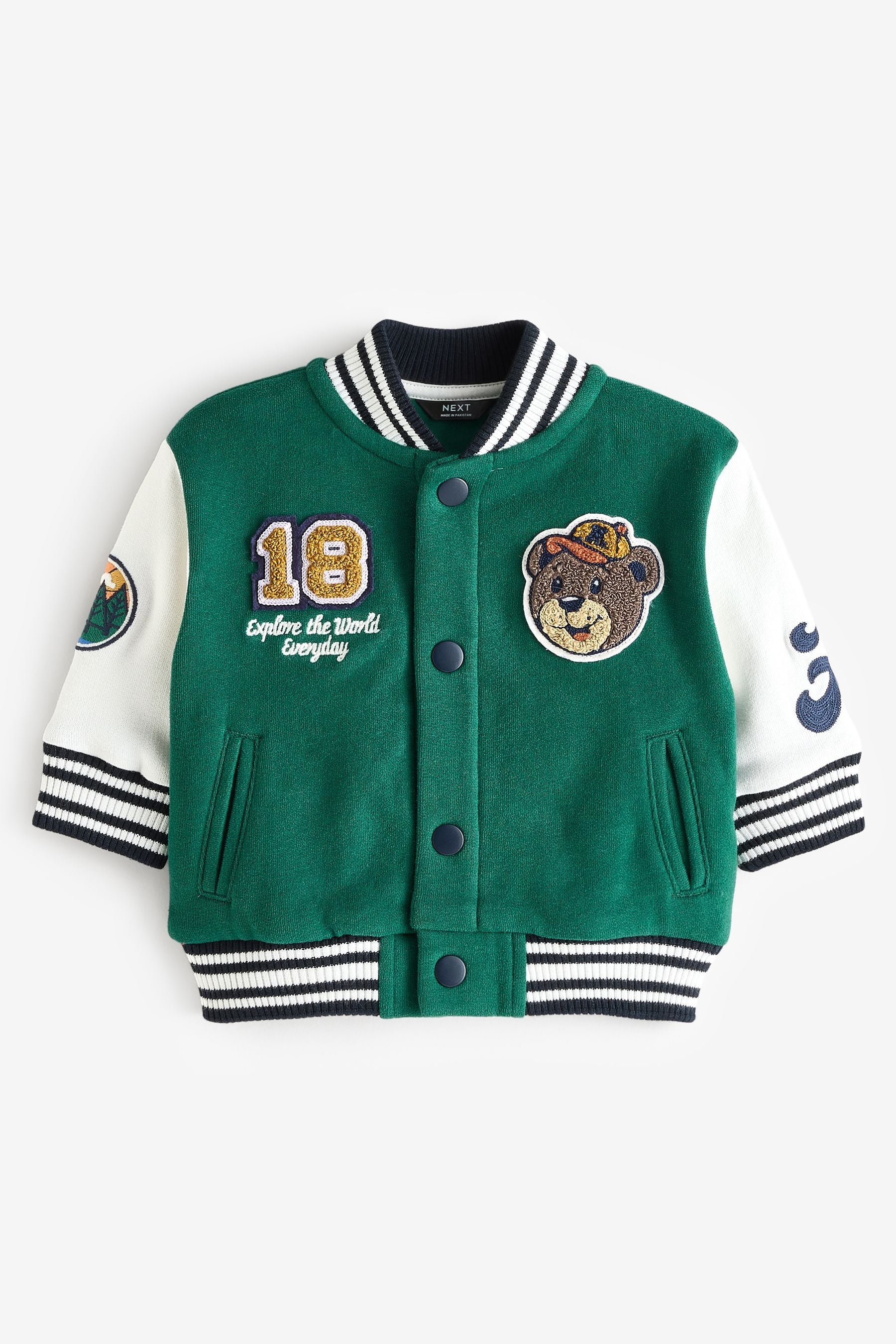 Dark Green Letterman Jacket (3mths-7yrs)