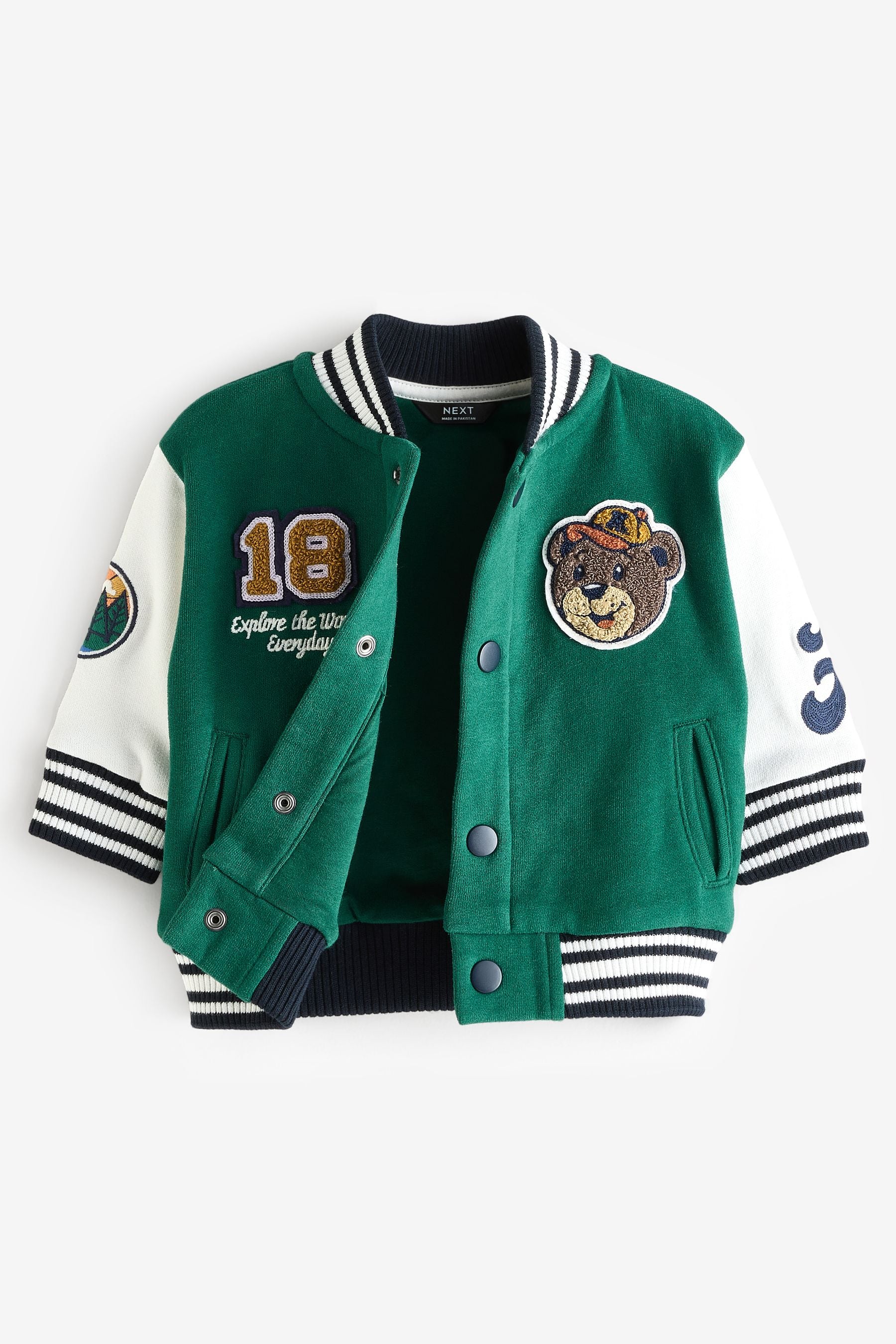 Dark Green Letterman Jacket (3mths-7yrs)