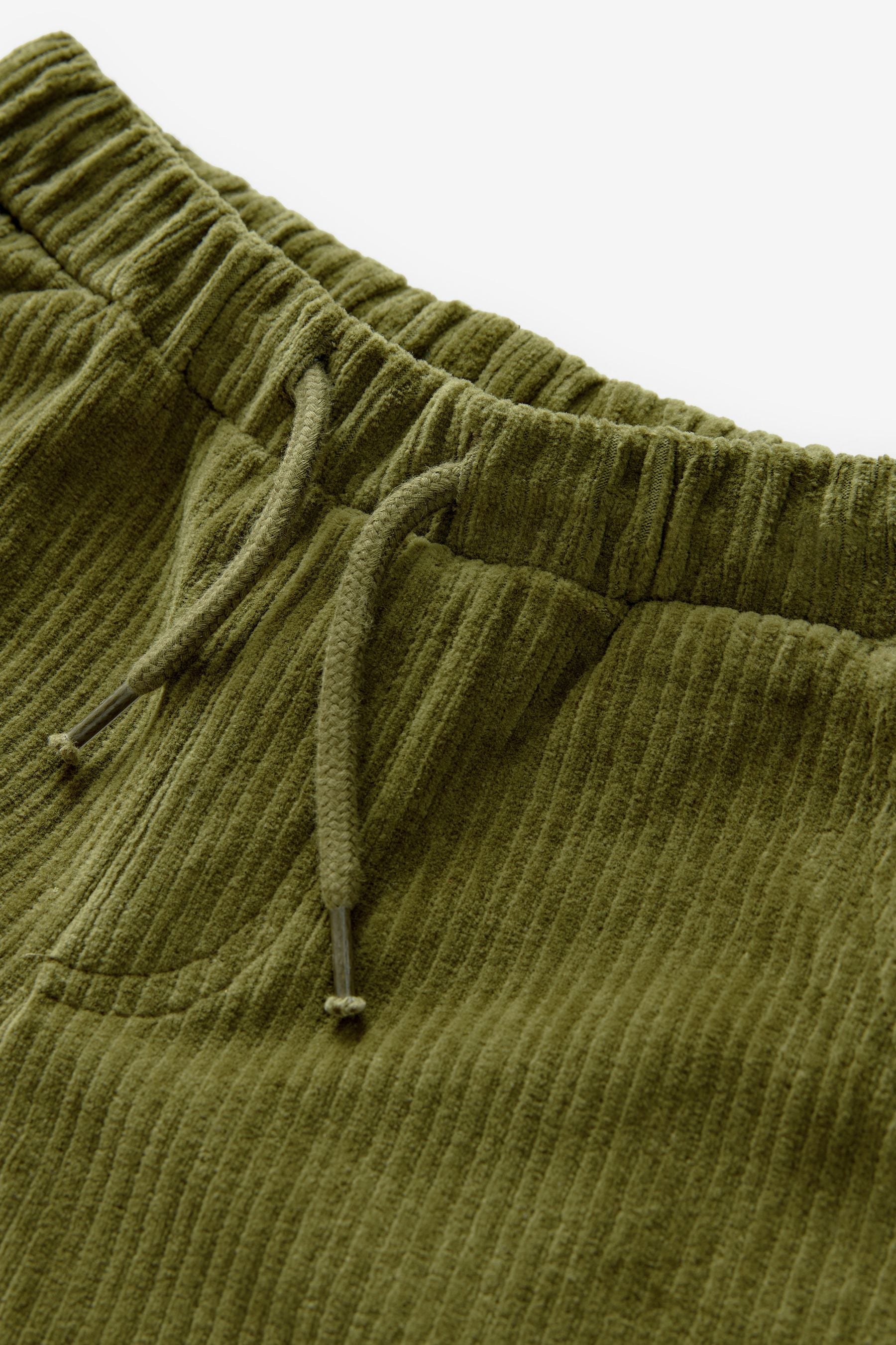 Khaki Green Cord Jersey Cuffed Joggers (3mths-7yrs)