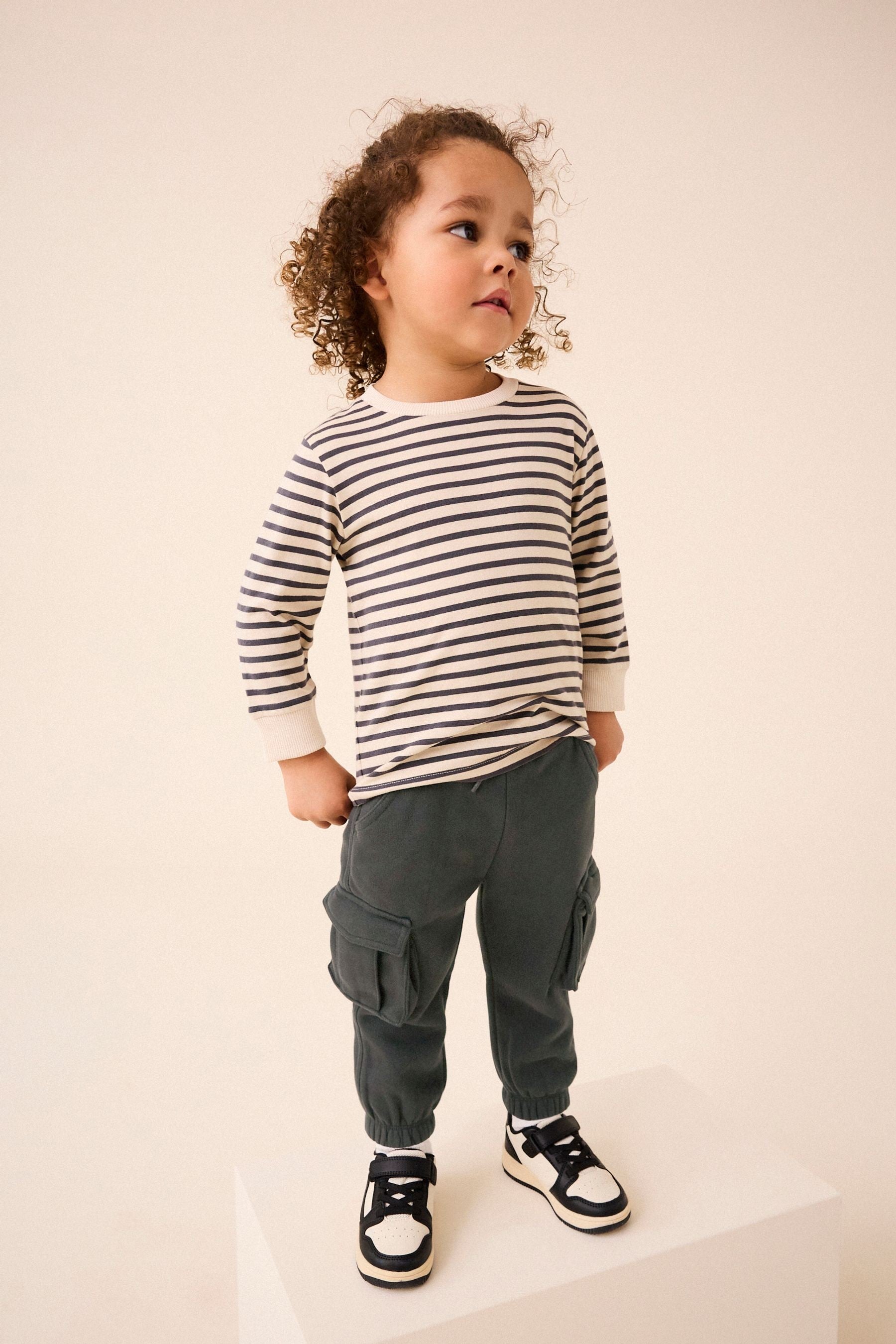 Charcoal Grey Utility Multipocket Joggers (3mths-7yrs)