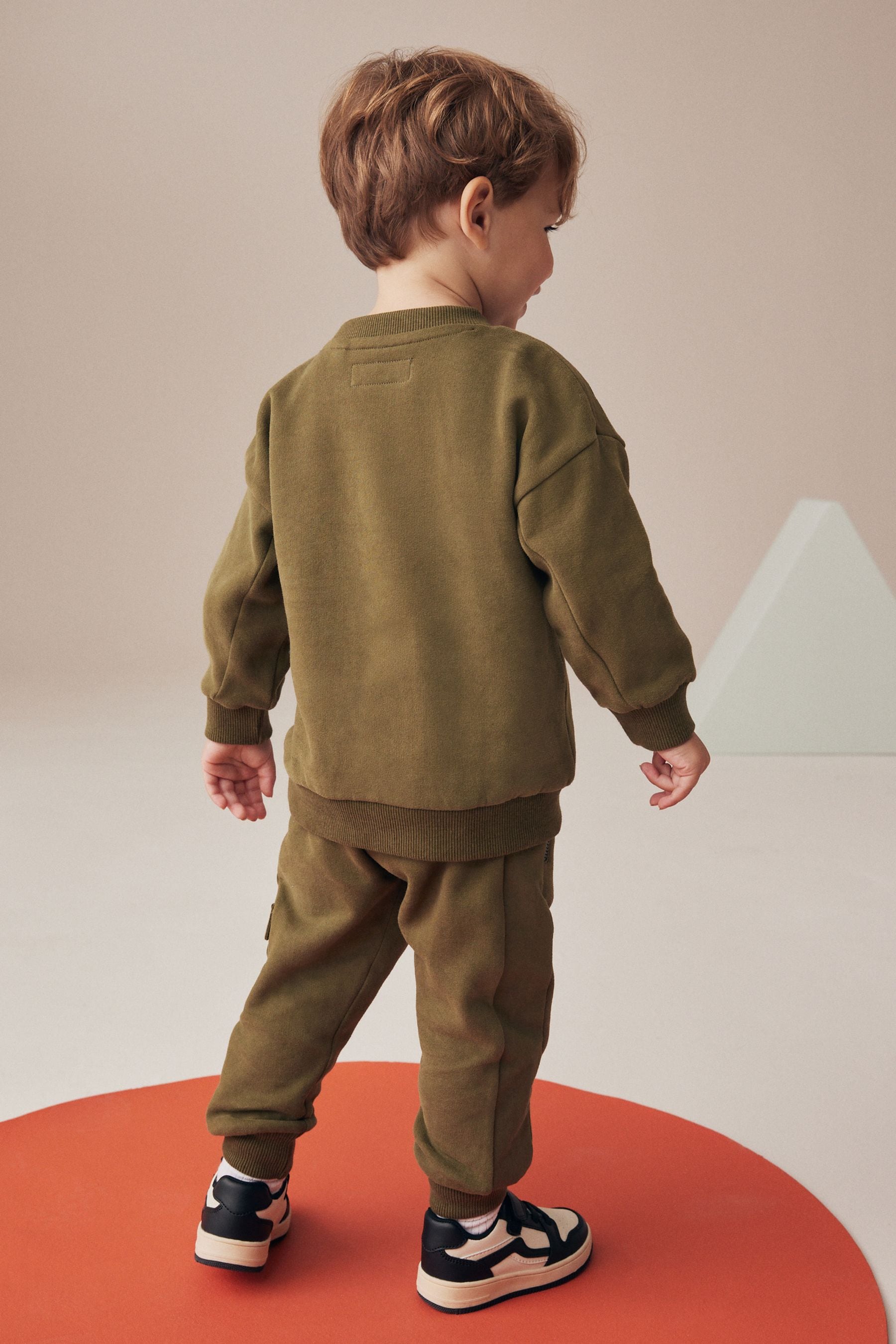 Khaki Green Utility Sweatshirt and Joggers Set (3mths-7yrs)