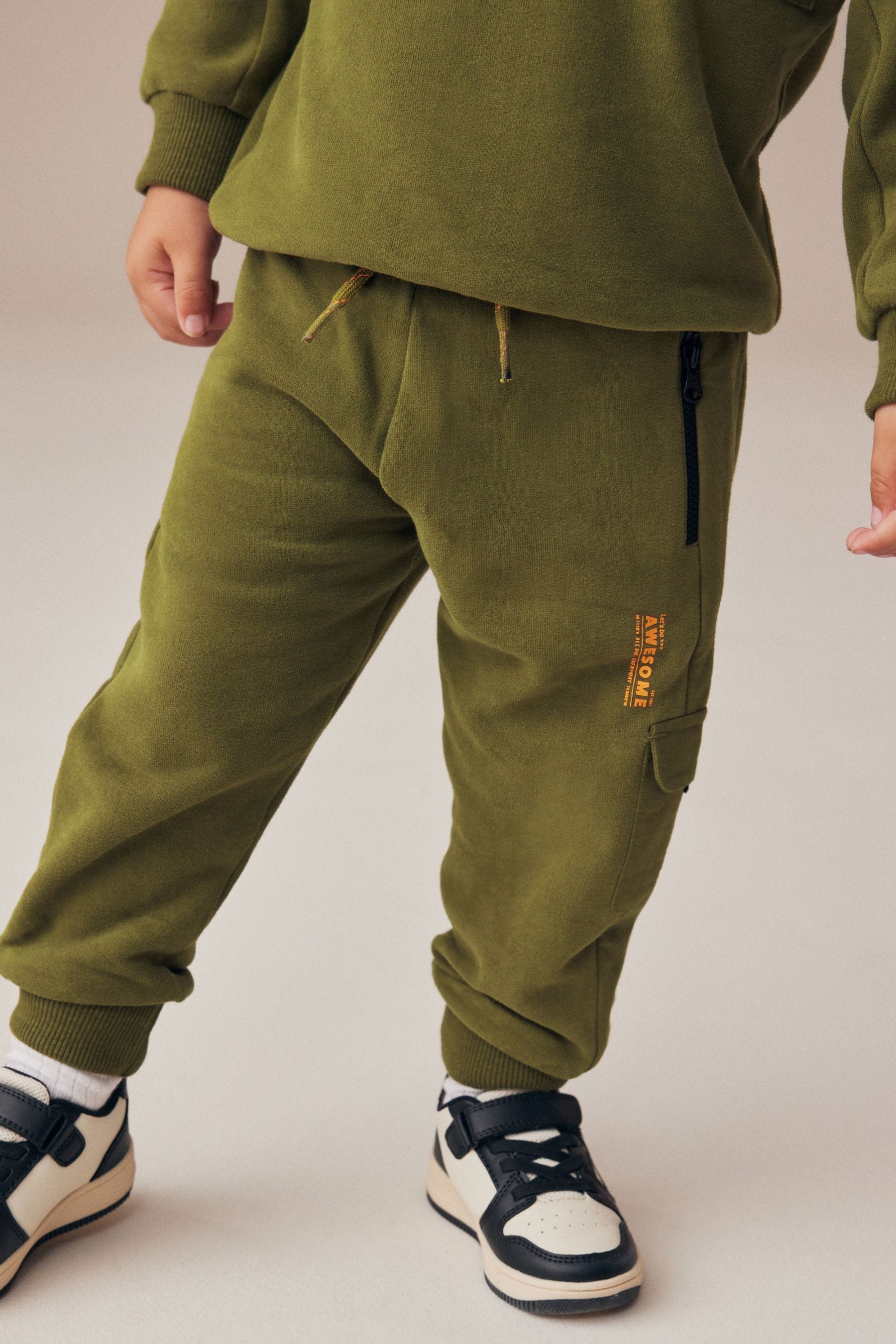 Khaki Green Utility Sweatshirt and Joggers Set (3mths-7yrs)