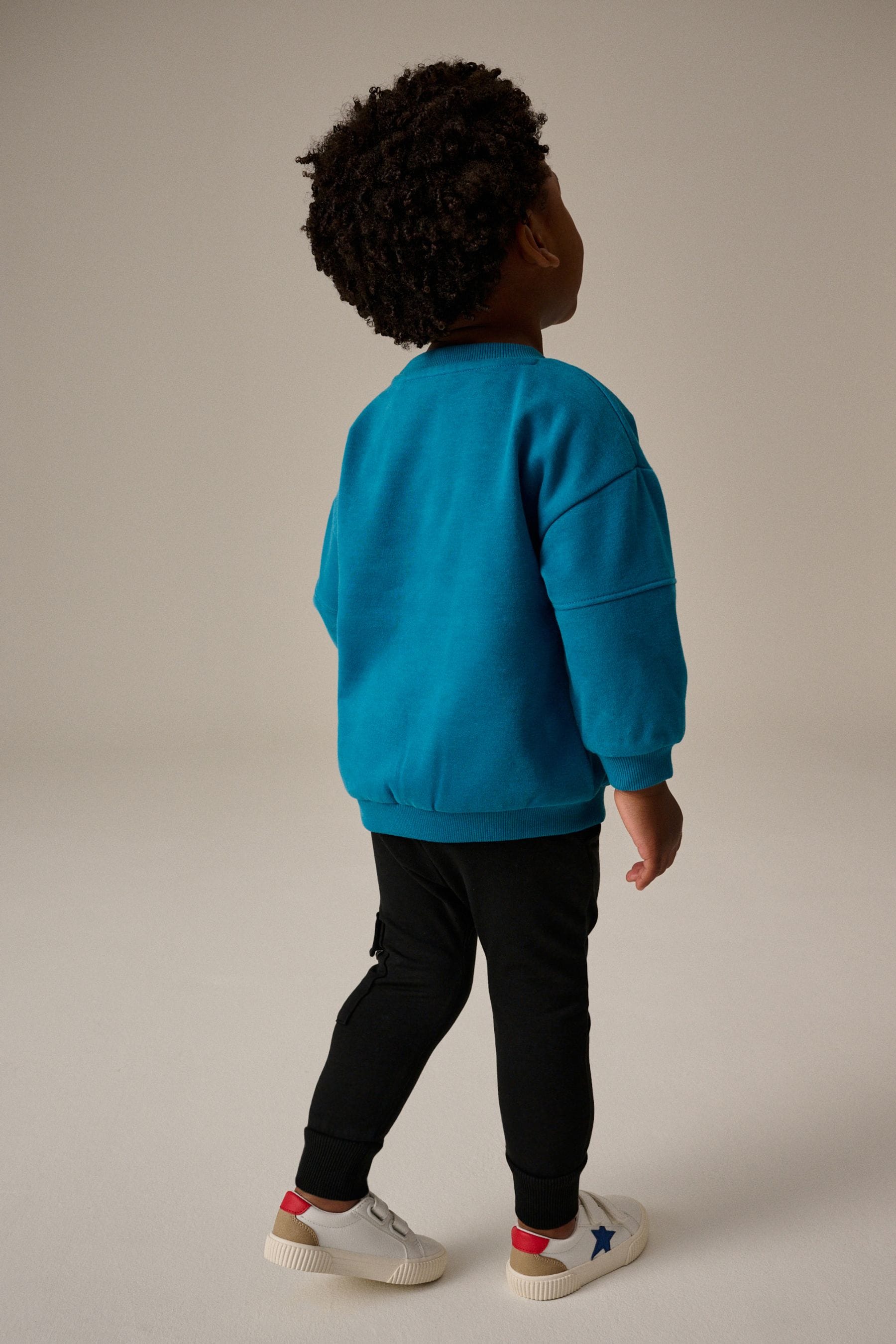 Teal Blue/Black Utility Sweatshirt and Super Skinny Joggers Set (3mths-7yrs)