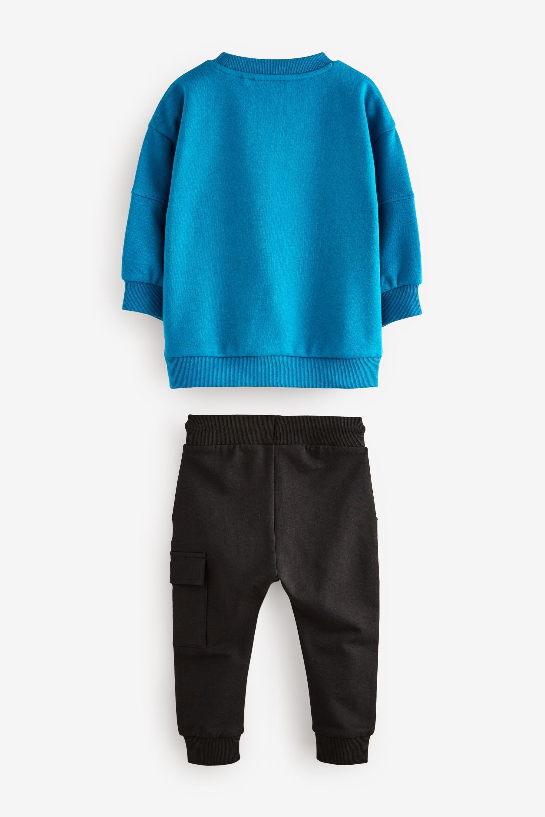 Teal Blue/Black Utility Sweatshirt and Super Skinny Joggers Set (3mths-7yrs)