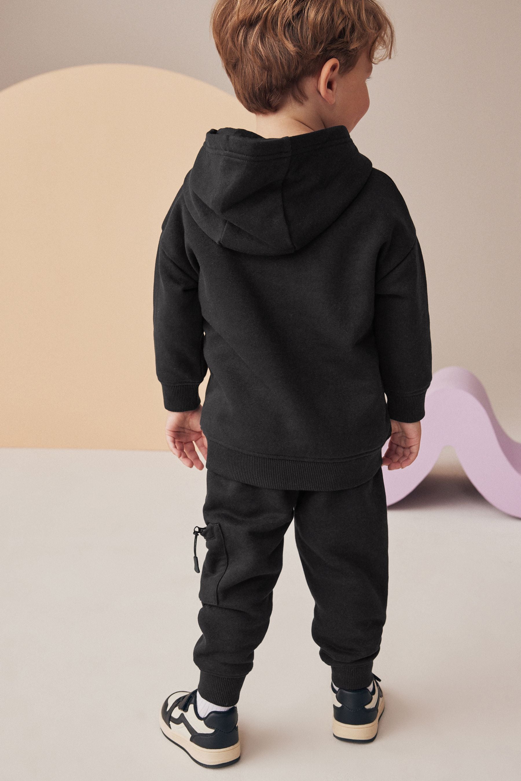 Black Utility Hoodie and Joggers Set (3mths-7yrs)