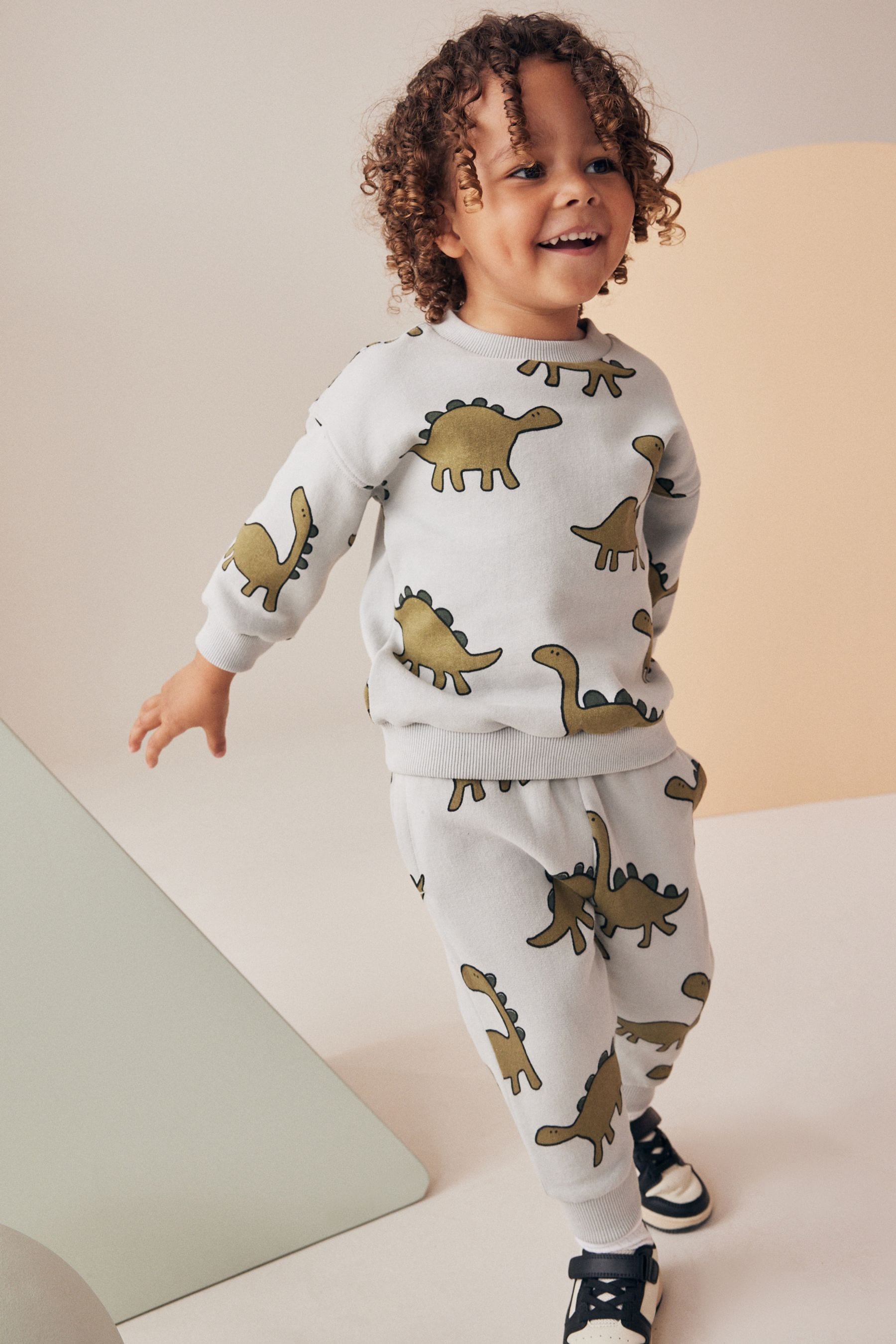 Mineral Blue Dinosaurs All Over Print Character Sweatshirt and Joggers Set (3mths-7yrs)